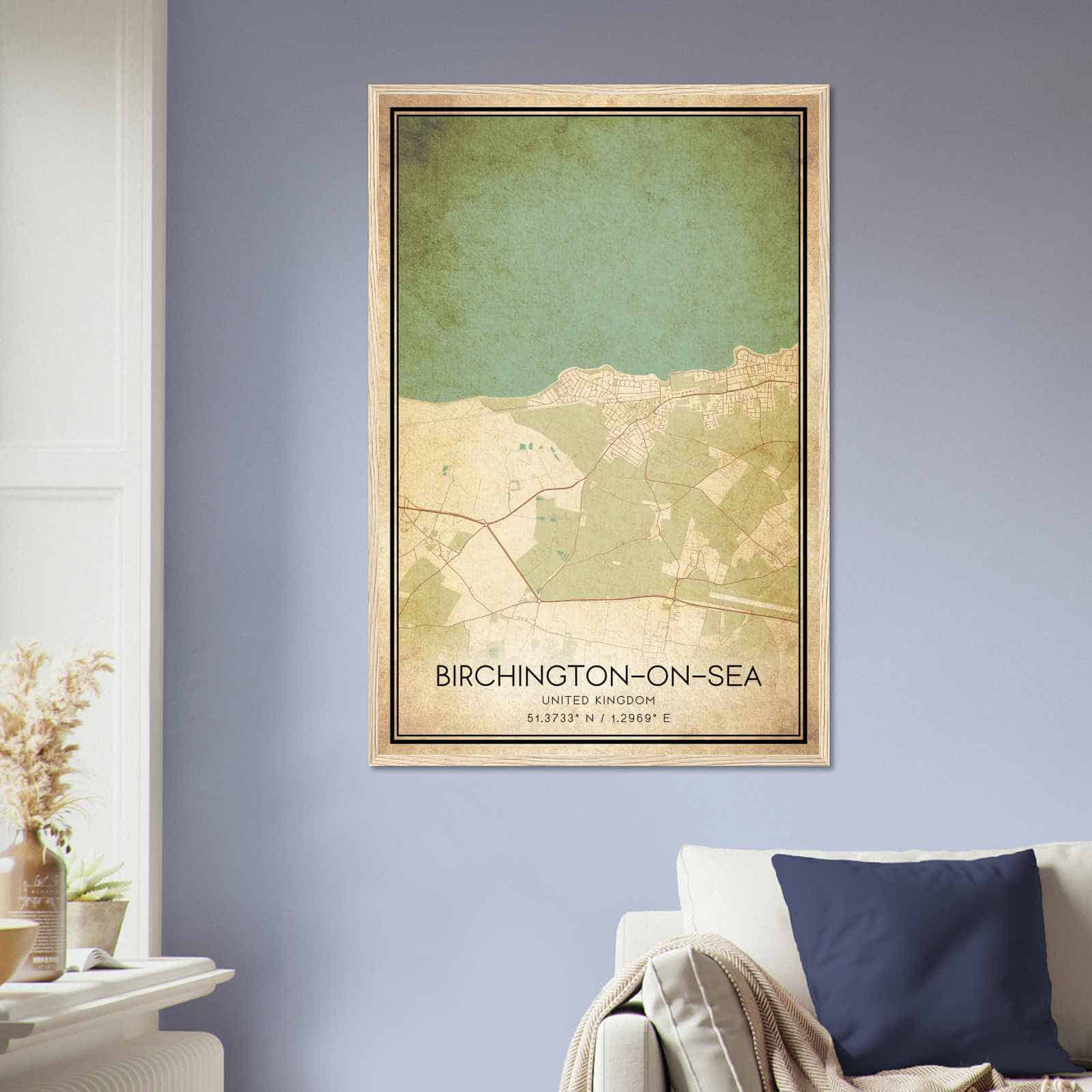 Deerfield Kansas Map Poster, Modern Home Decor Wall Art Print (Copy)