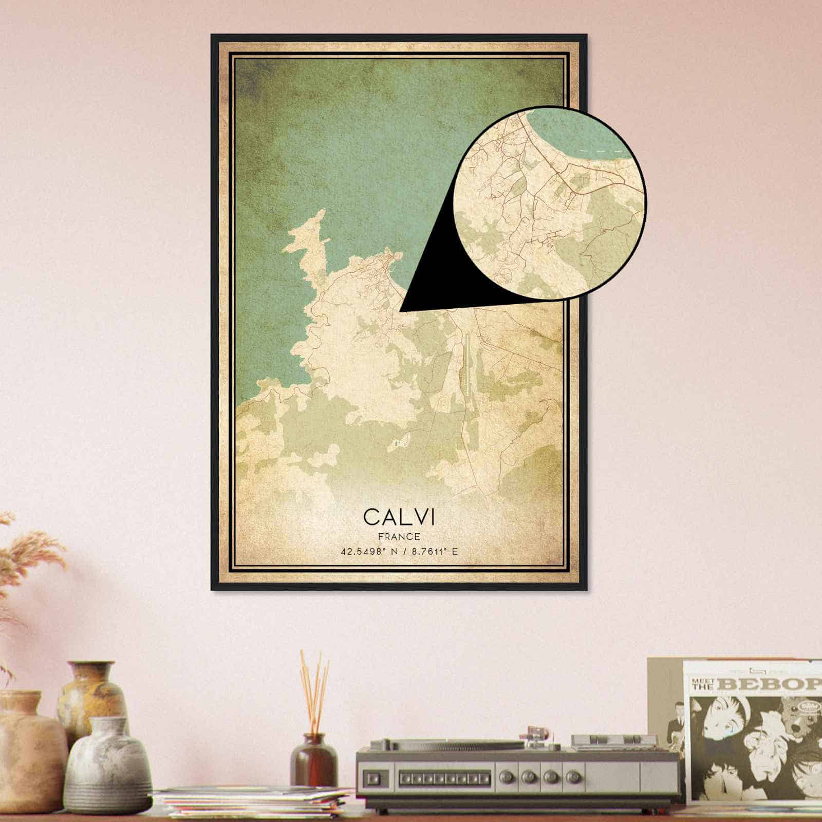 Deerfield Kansas Map Poster, Modern Home Decor Wall Art Print (Copy)