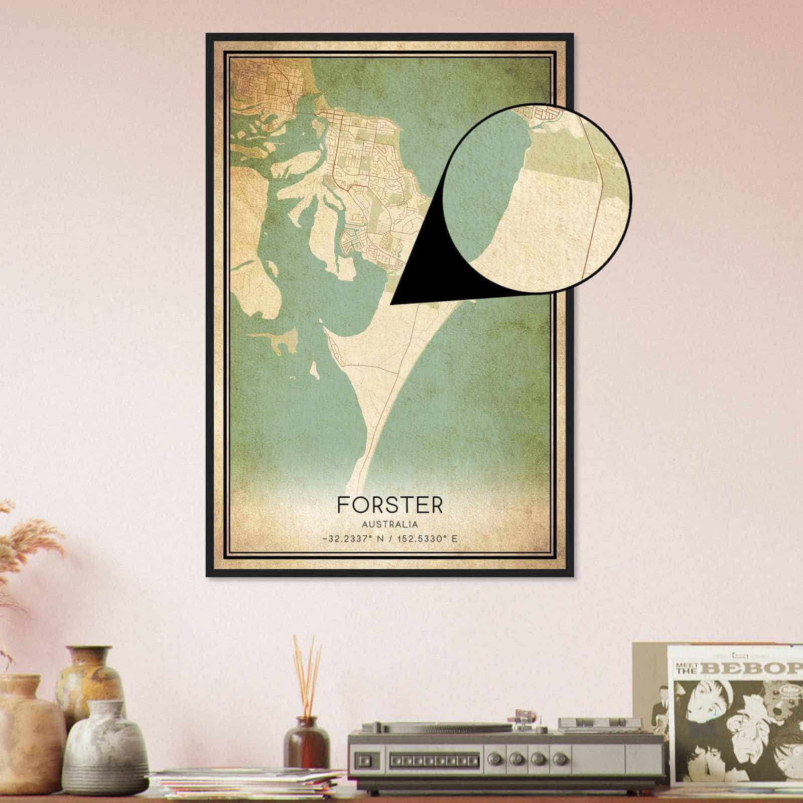 Deerfield Kansas Map Poster, Modern Home Decor Wall Art Print (Copy)