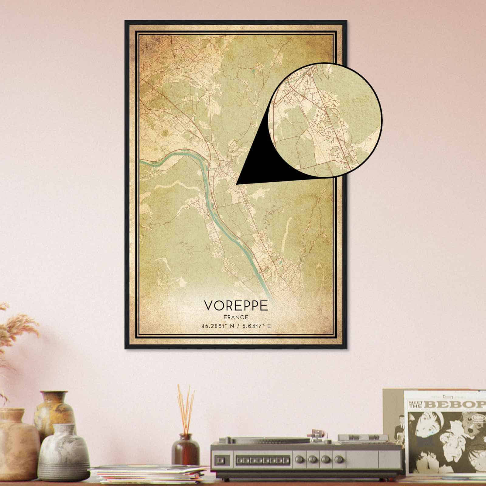 Deerfield Kansas Map Poster, Modern Home Decor Wall Art Print (Copy)