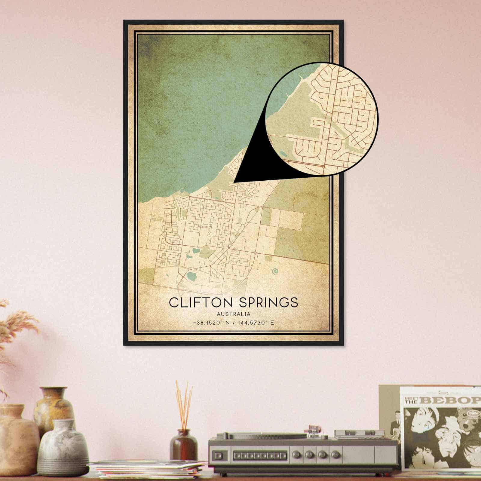 Deerfield Kansas Map Poster, Modern Home Decor Wall Art Print (Copy)