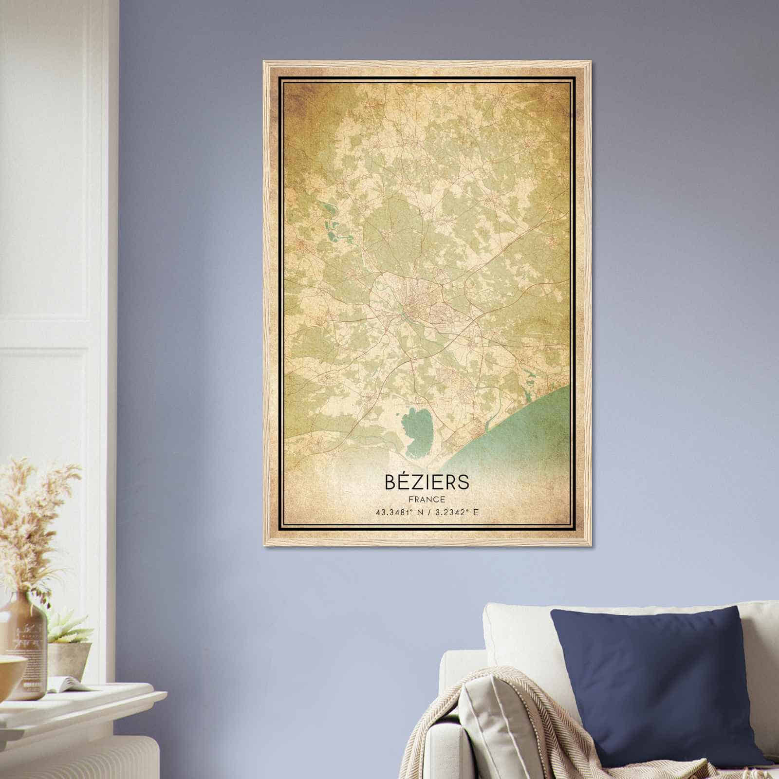 Deerfield Kansas Map Poster, Modern Home Decor Wall Art Print (Copy)