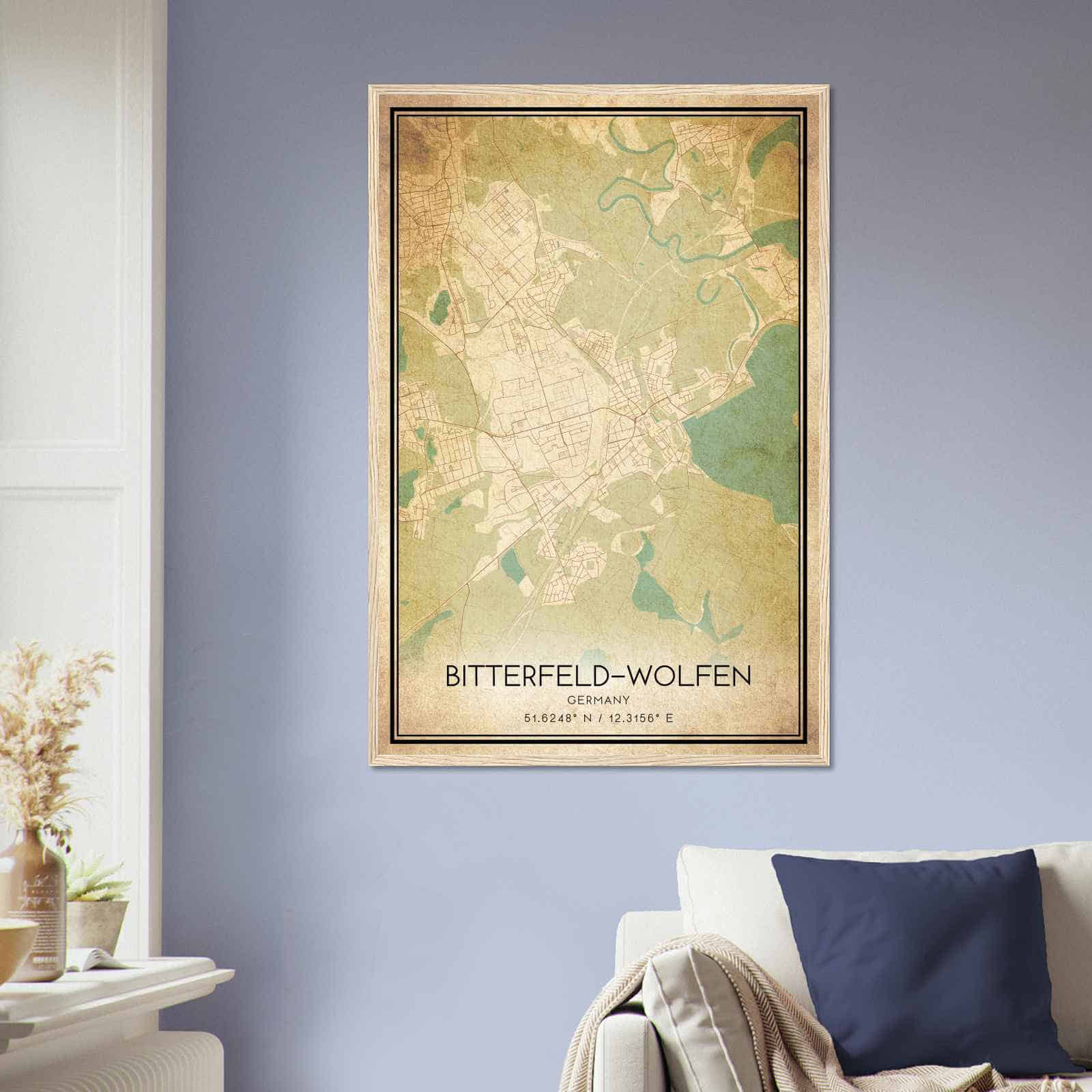 Deerfield Kansas Map Poster, Modern Home Decor Wall Art Print (Copy)