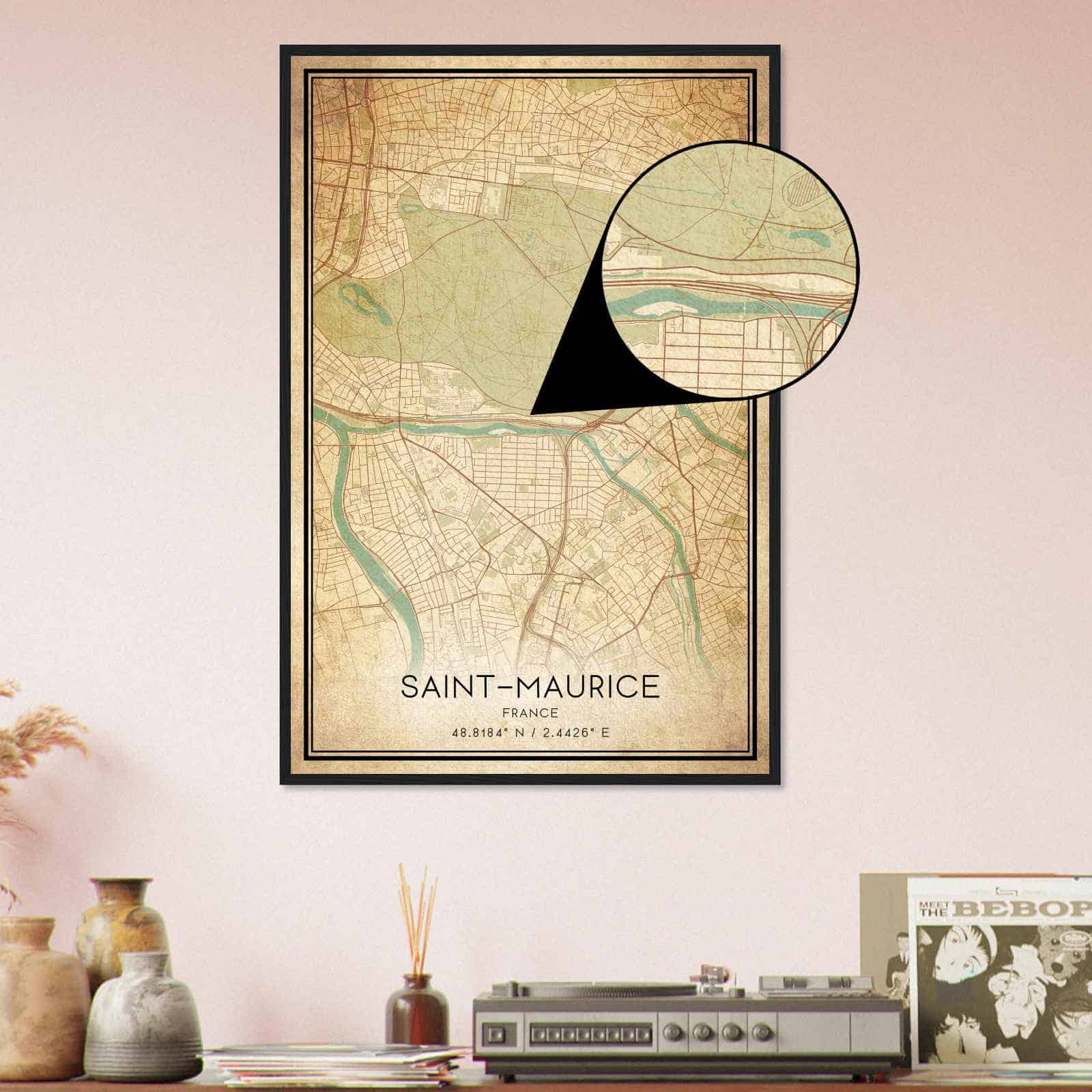 Deerfield Kansas Map Poster, Modern Home Decor Wall Art Print (Copy)