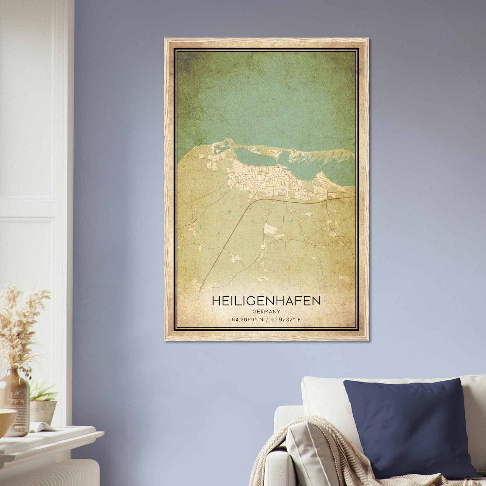 Deerfield Kansas Map Poster, Modern Home Decor Wall Art Print (Copy)