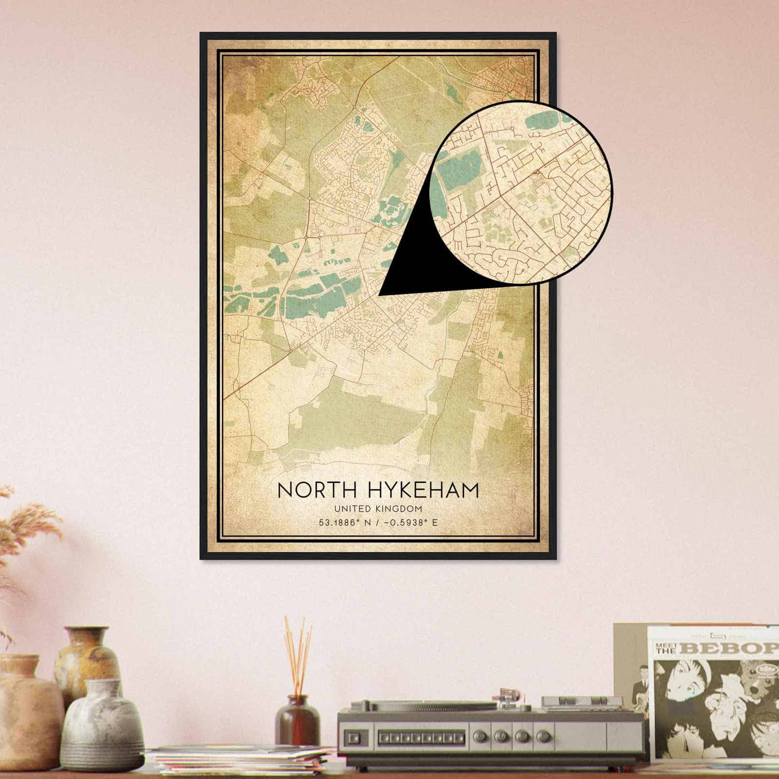 Deerfield Kansas Map Poster, Modern Home Decor Wall Art Print (Copy)