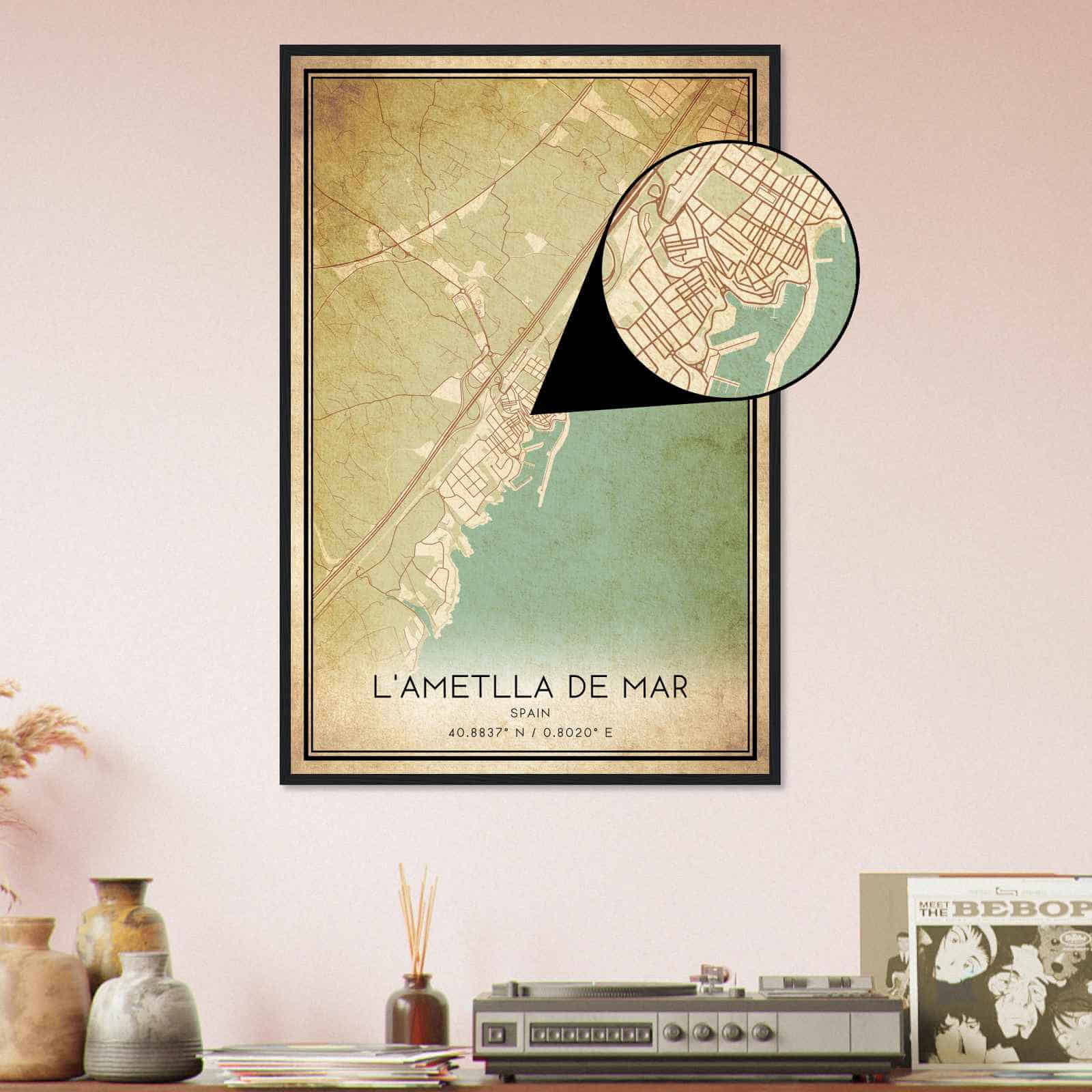 Deerfield Kansas Map Poster, Modern Home Decor Wall Art Print (Copy)