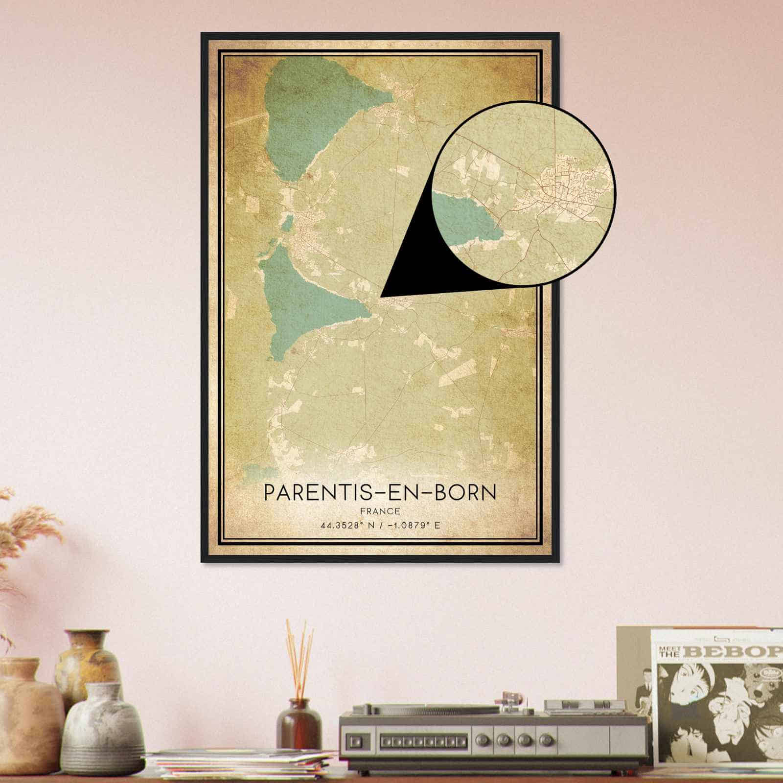Deerfield Kansas Map Poster, Modern Home Decor Wall Art Print (Copy)