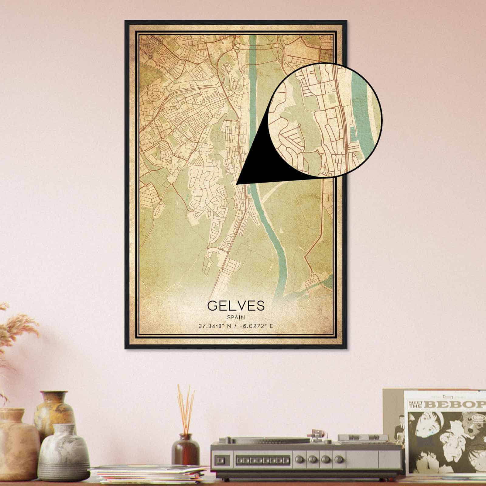 Deerfield Kansas Map Poster, Modern Home Decor Wall Art Print (Copy)