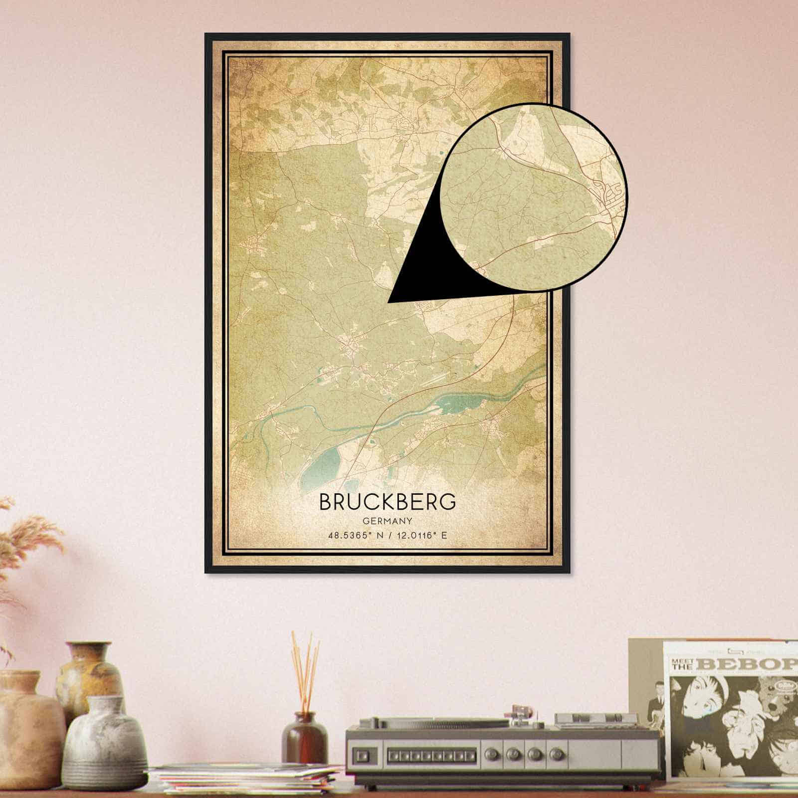Deerfield Kansas Map Poster, Modern Home Decor Wall Art Print (Copy)