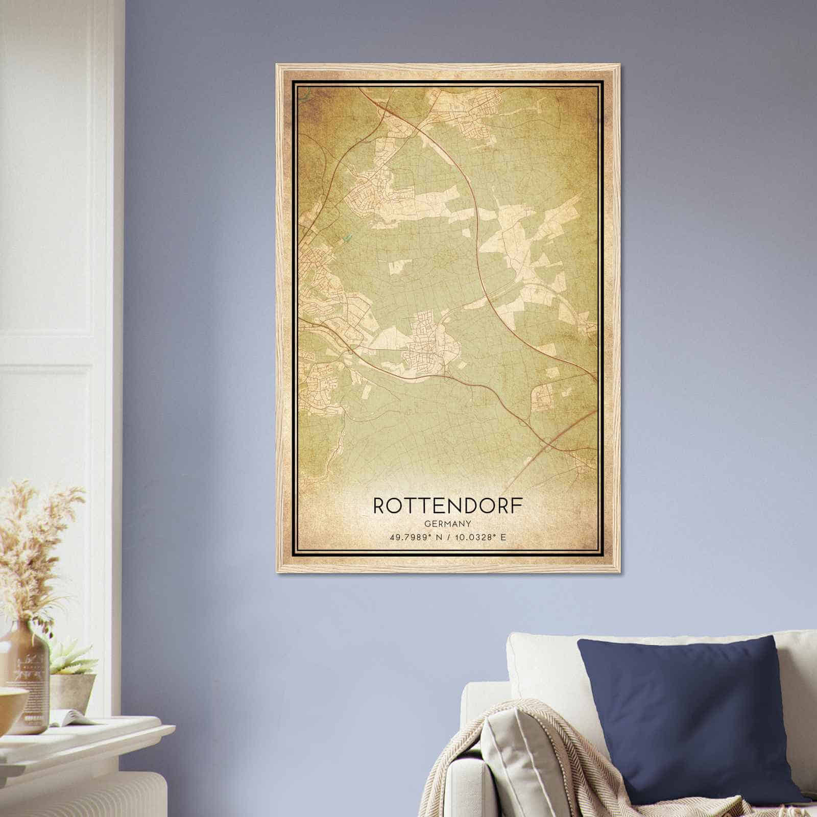Deerfield Kansas Map Poster, Modern Home Decor Wall Art Print (Copy)