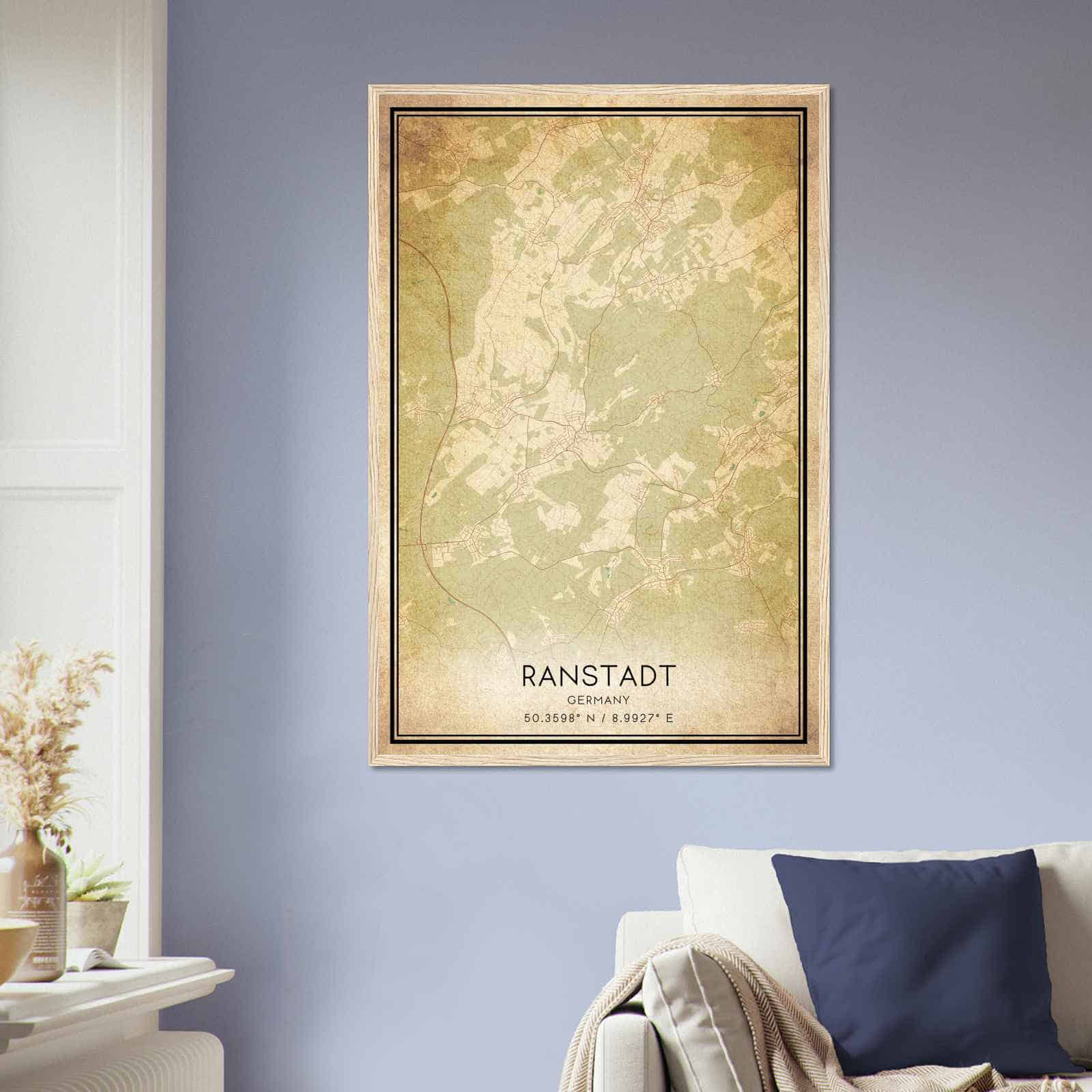 Deerfield Kansas Map Poster, Modern Home Decor Wall Art Print (Copy)