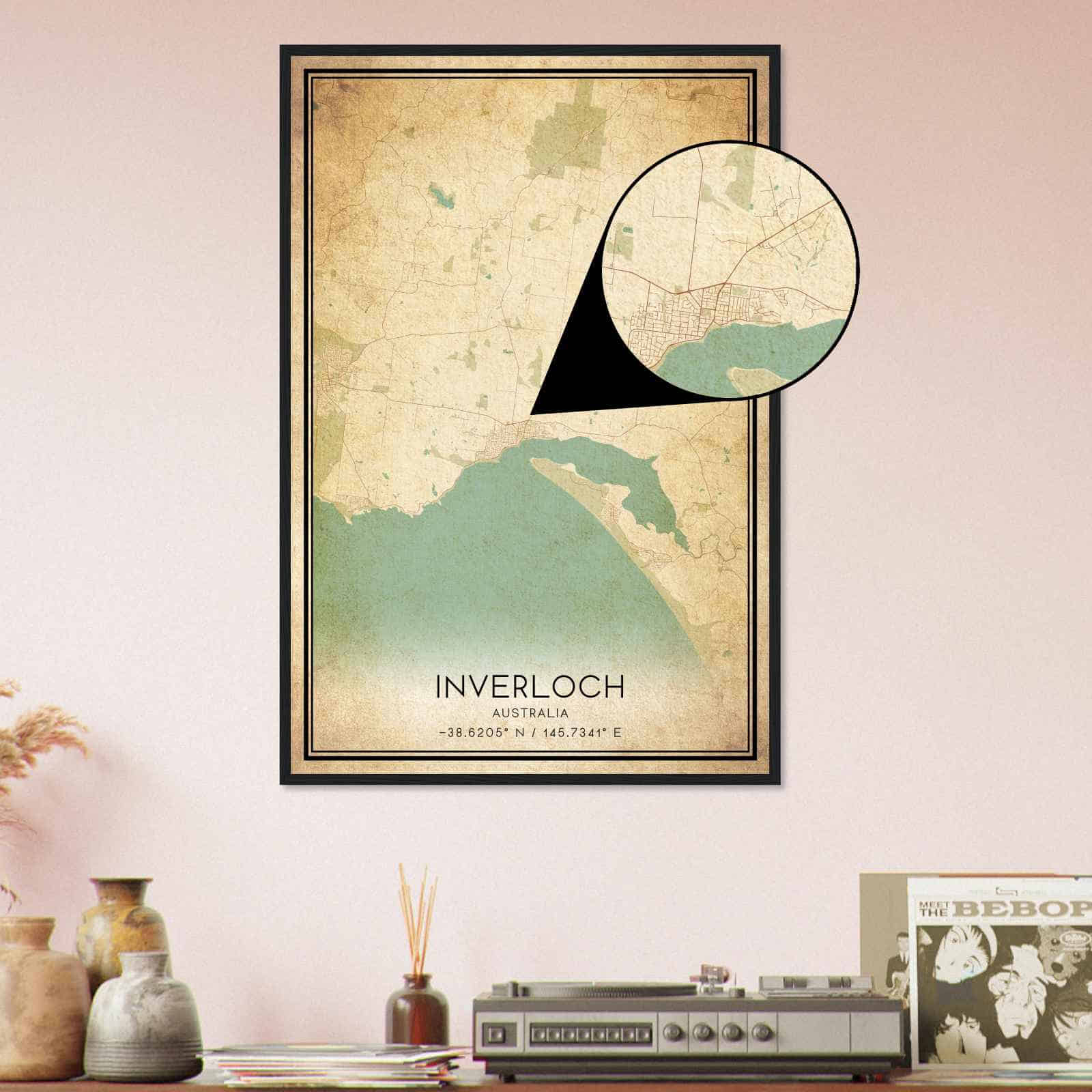 Deerfield Kansas Map Poster, Modern Home Decor Wall Art Print (Copy)