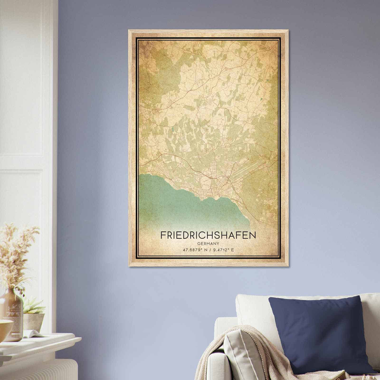 Deerfield Kansas Map Poster, Modern Home Decor Wall Art Print (Copy)