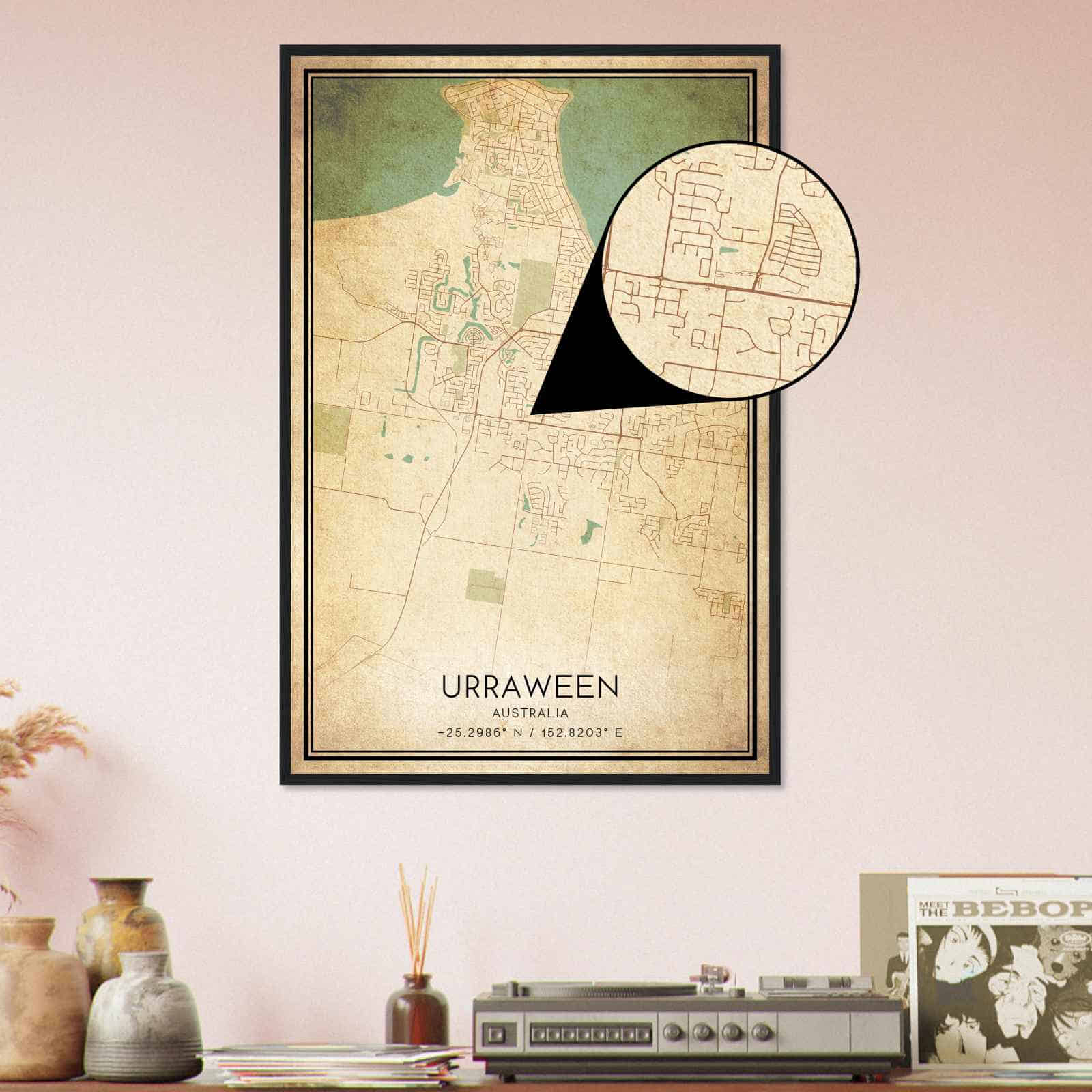 Deerfield Kansas Map Poster, Modern Home Decor Wall Art Print (Copy)