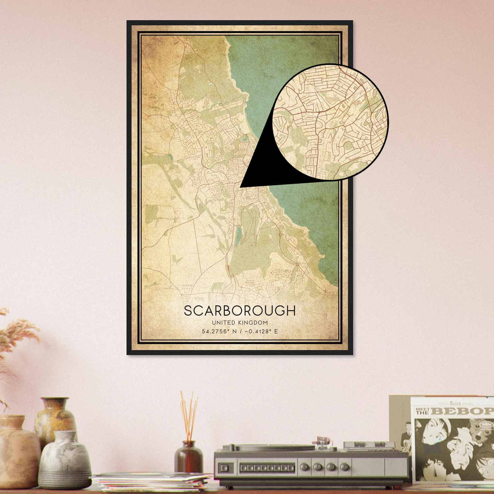 Deerfield Kansas Map Poster, Modern Home Decor Wall Art Print (Copy)