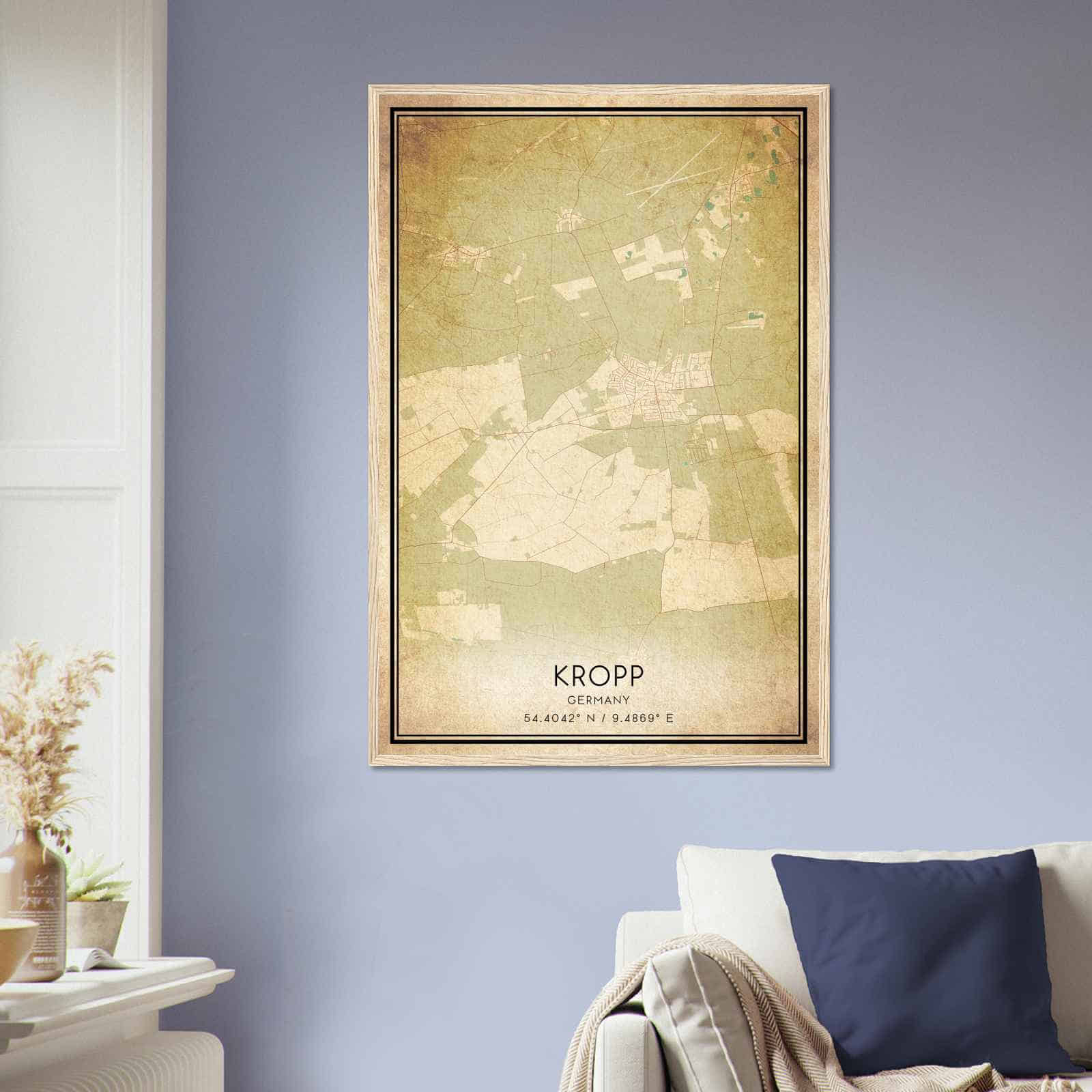 Deerfield Kansas Map Poster, Modern Home Decor Wall Art Print (Copy)