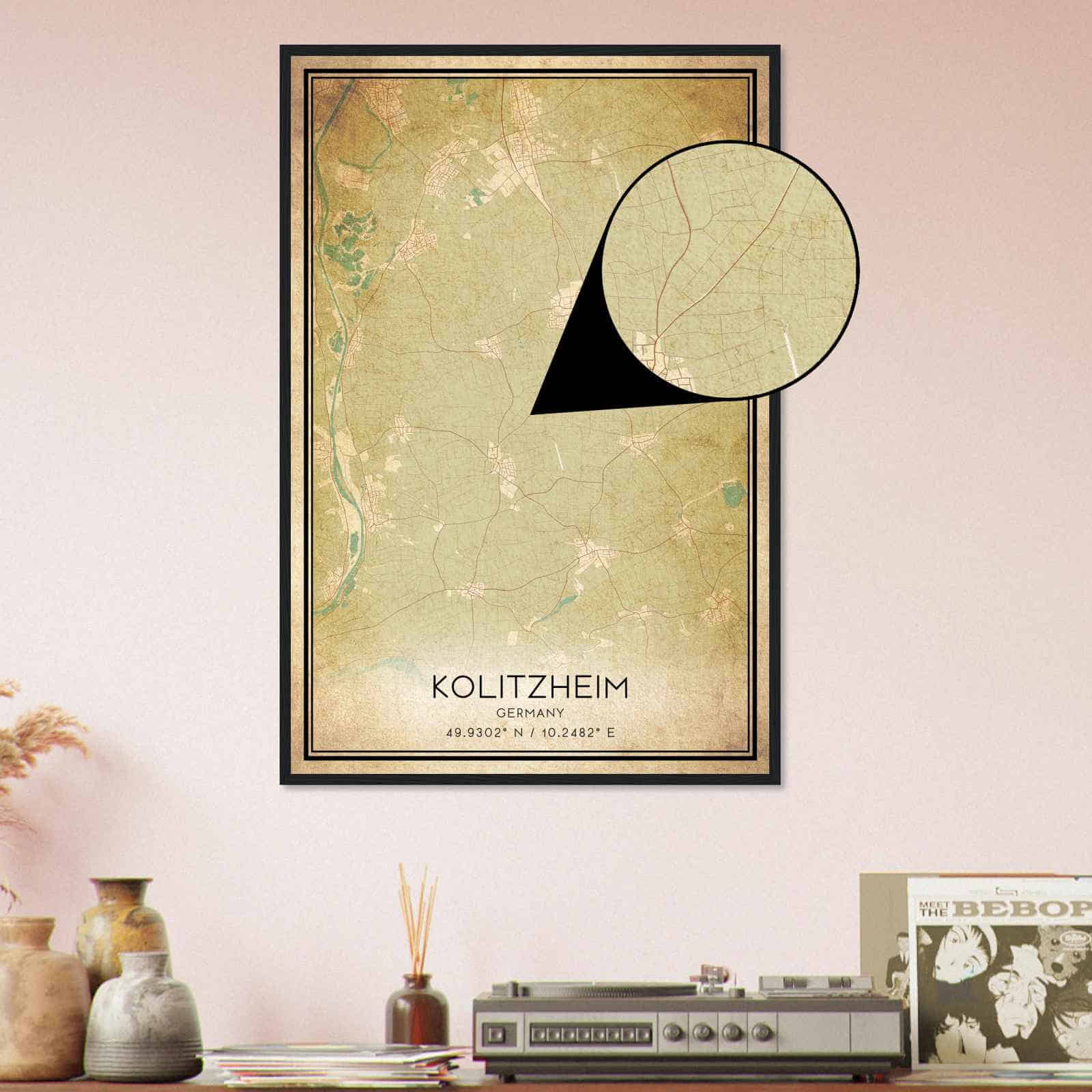 Deerfield Kansas Map Poster, Modern Home Decor Wall Art Print (Copy)