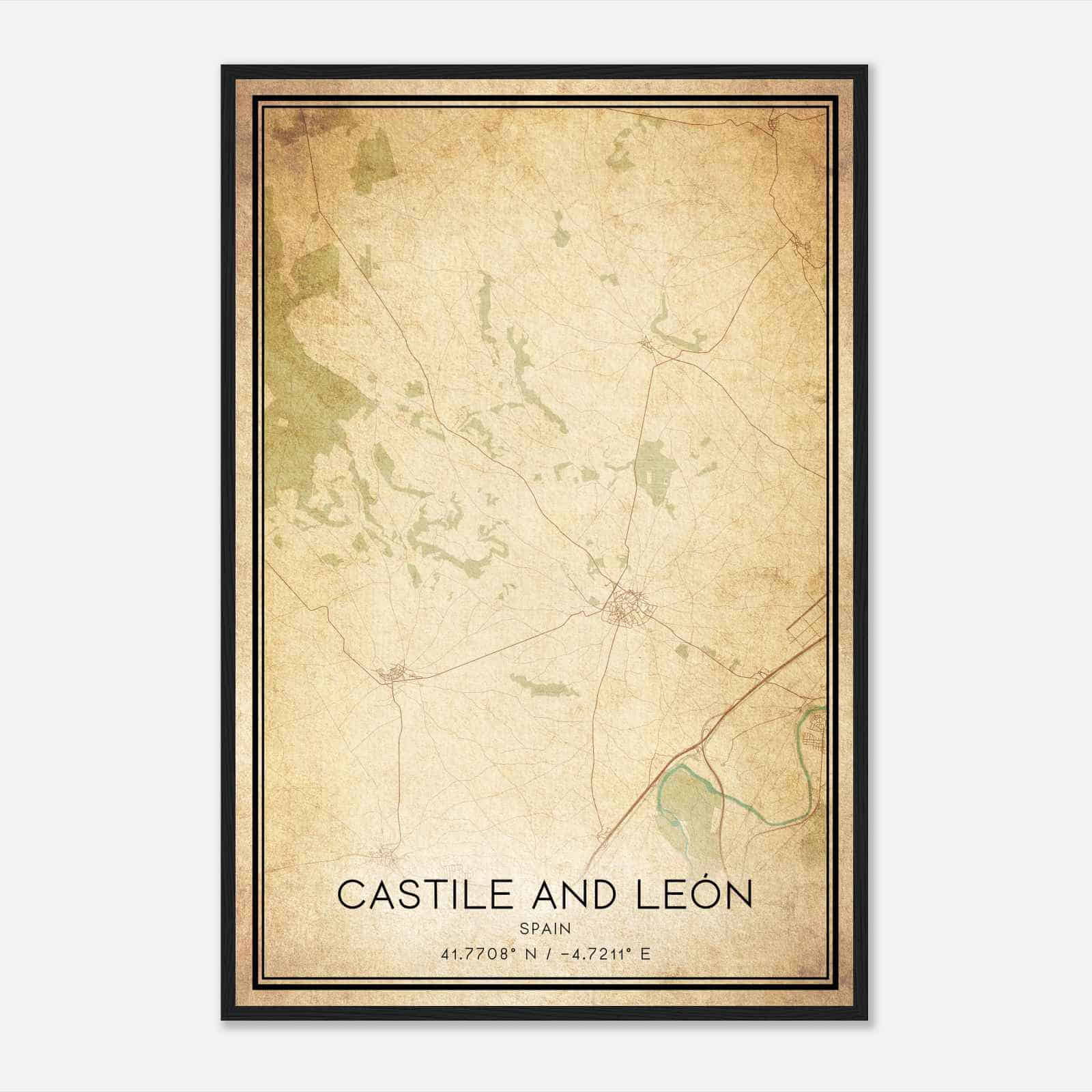 Vintage Cigales Spain Map Poster, Cigales City Road Wall Art Print