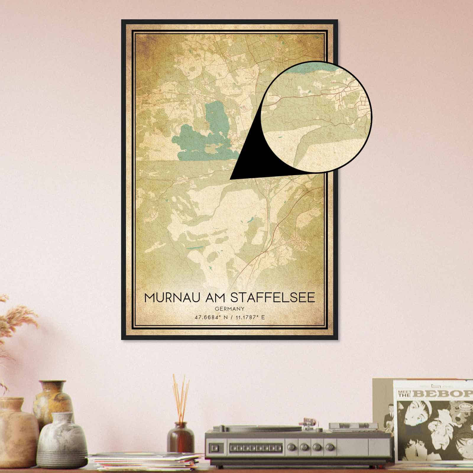 Deerfield Kansas Map Poster, Modern Home Decor Wall Art Print (Copy)