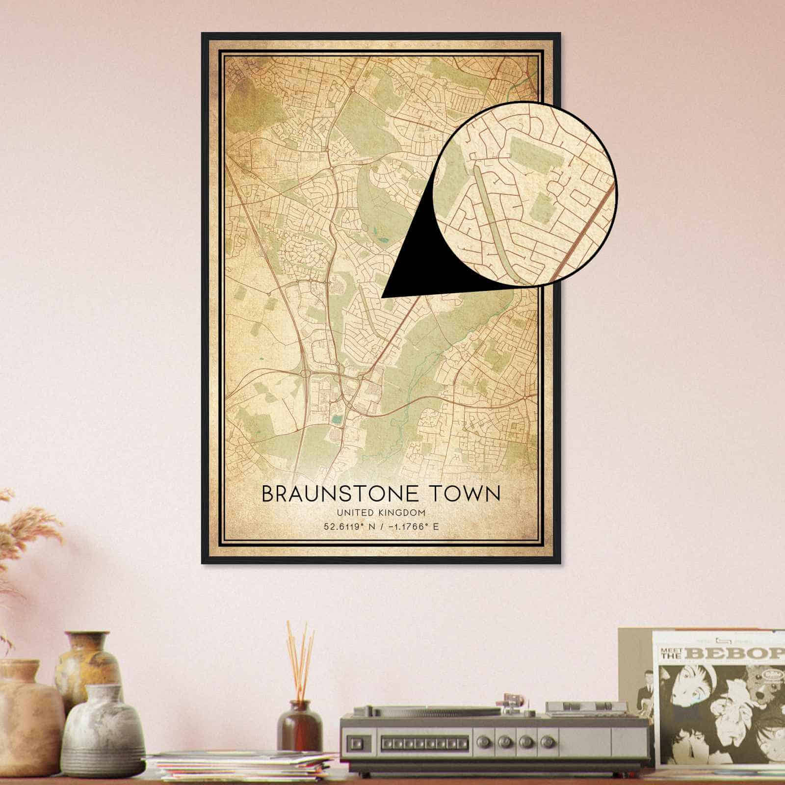 Deerfield Kansas Map Poster, Modern Home Decor Wall Art Print (Copy)
