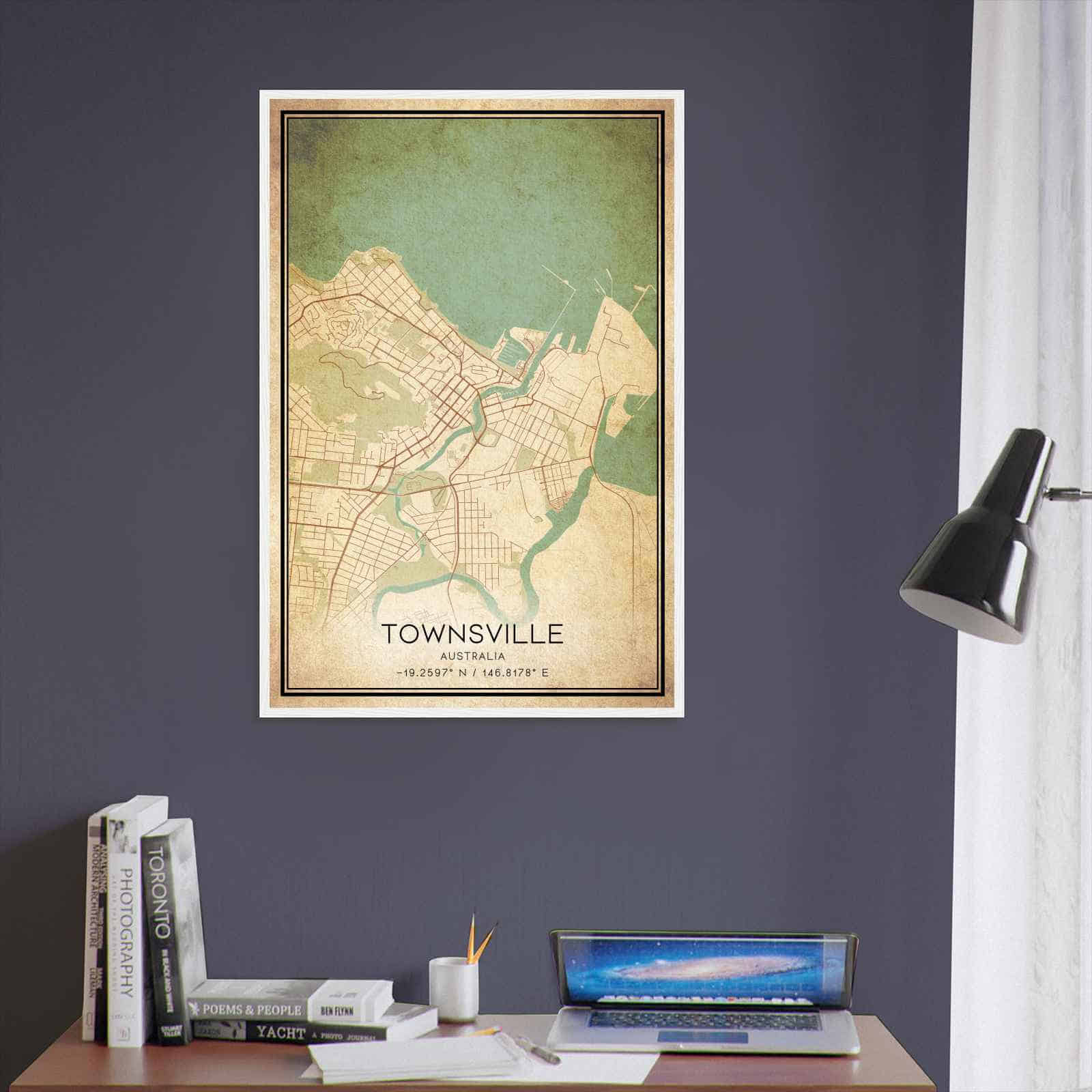 Deerfield Kansas Map Poster, Modern Home Decor Wall Art Print (Copy)