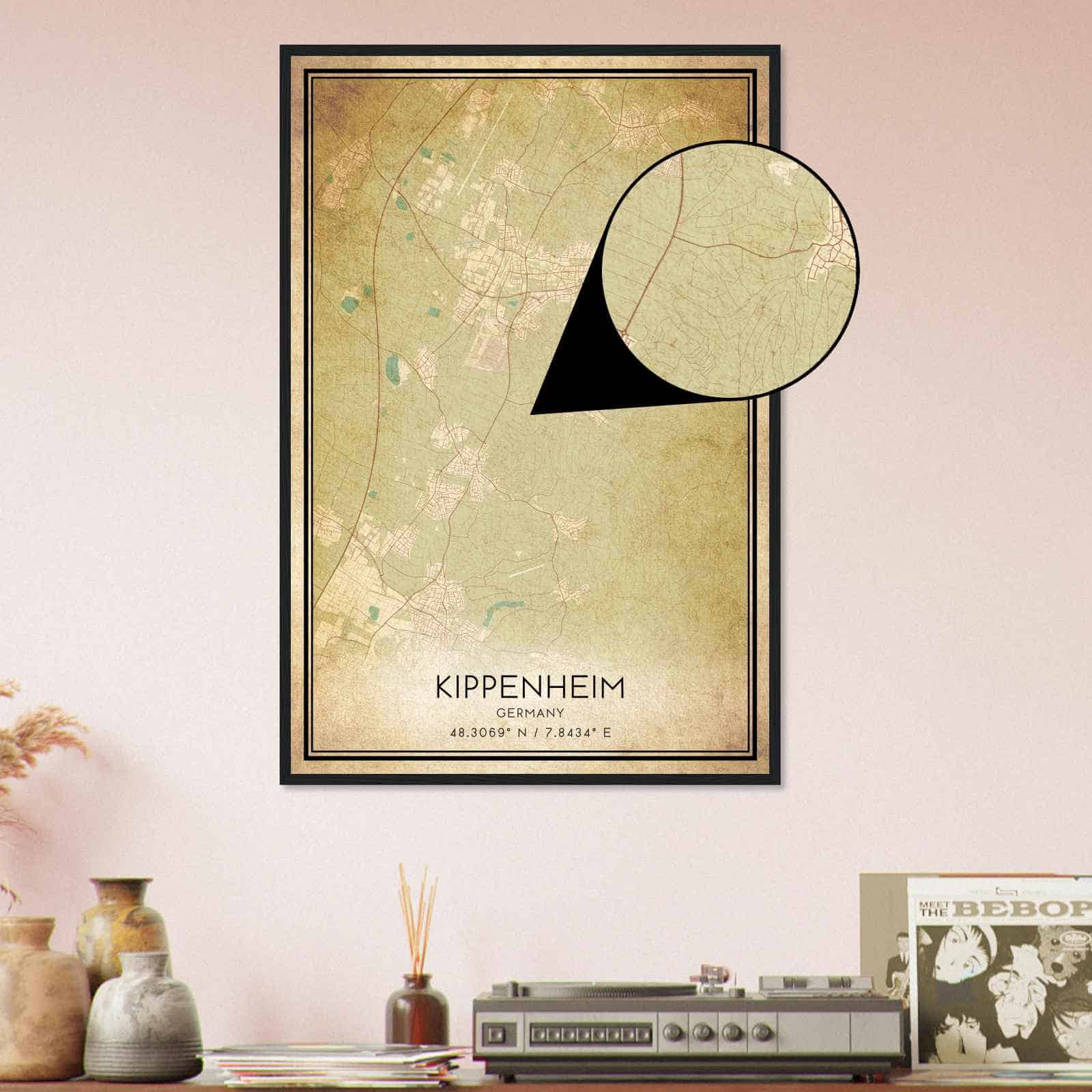 Deerfield Kansas Map Poster, Modern Home Decor Wall Art Print (Copy)