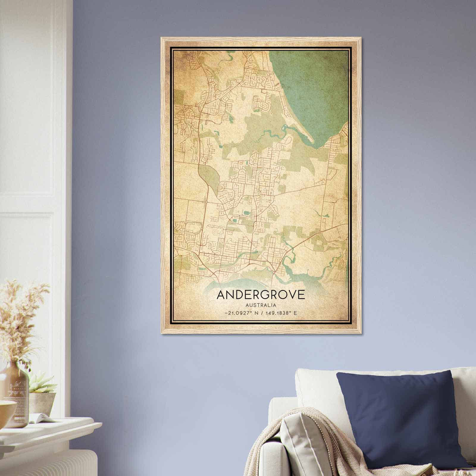Deerfield Kansas Map Poster, Modern Home Decor Wall Art Print (Copy)