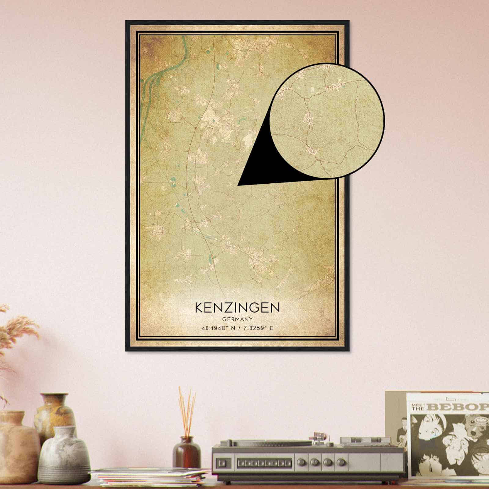 Deerfield Kansas Map Poster, Modern Home Decor Wall Art Print (Copy)