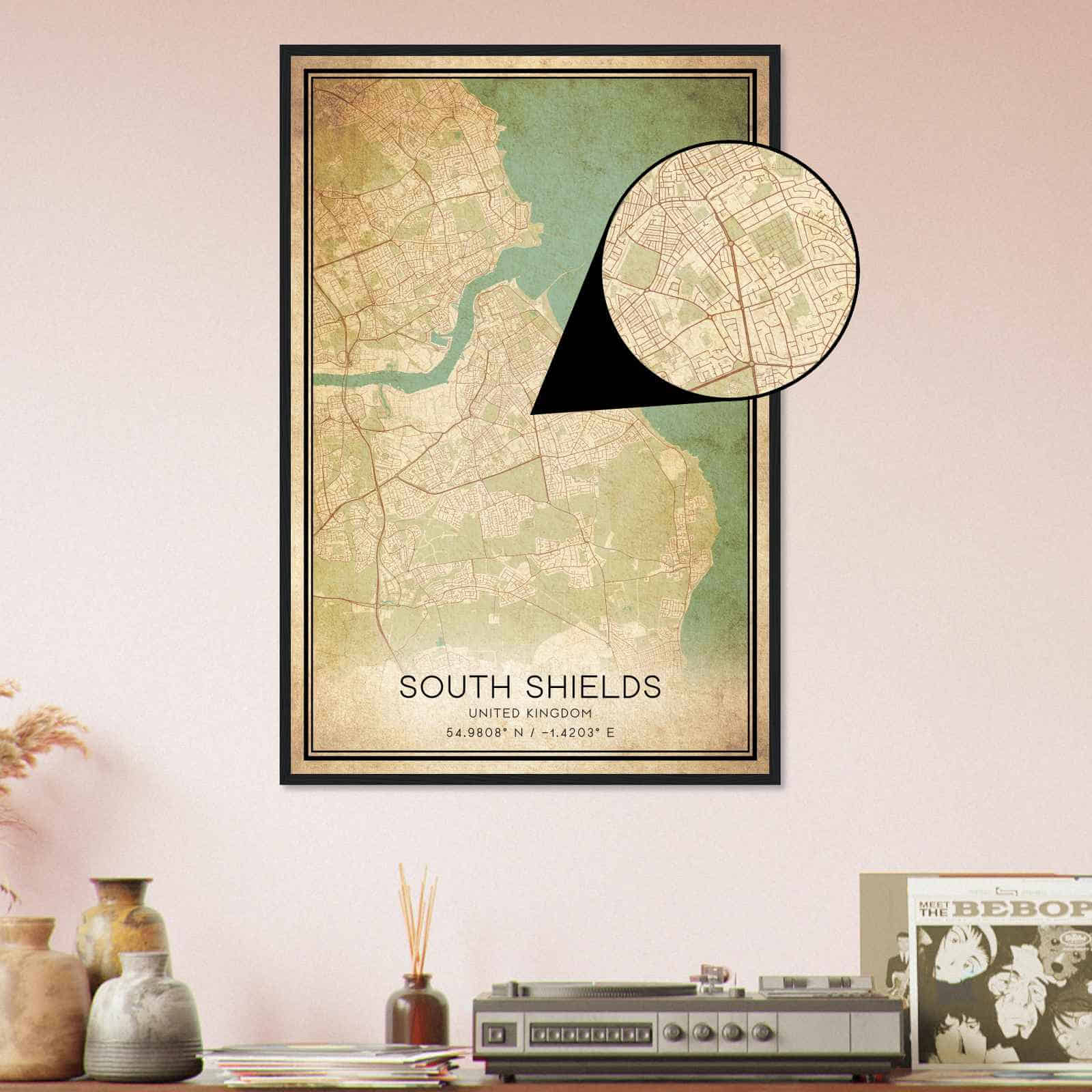 Deerfield Kansas Map Poster, Modern Home Decor Wall Art Print (Copy)
