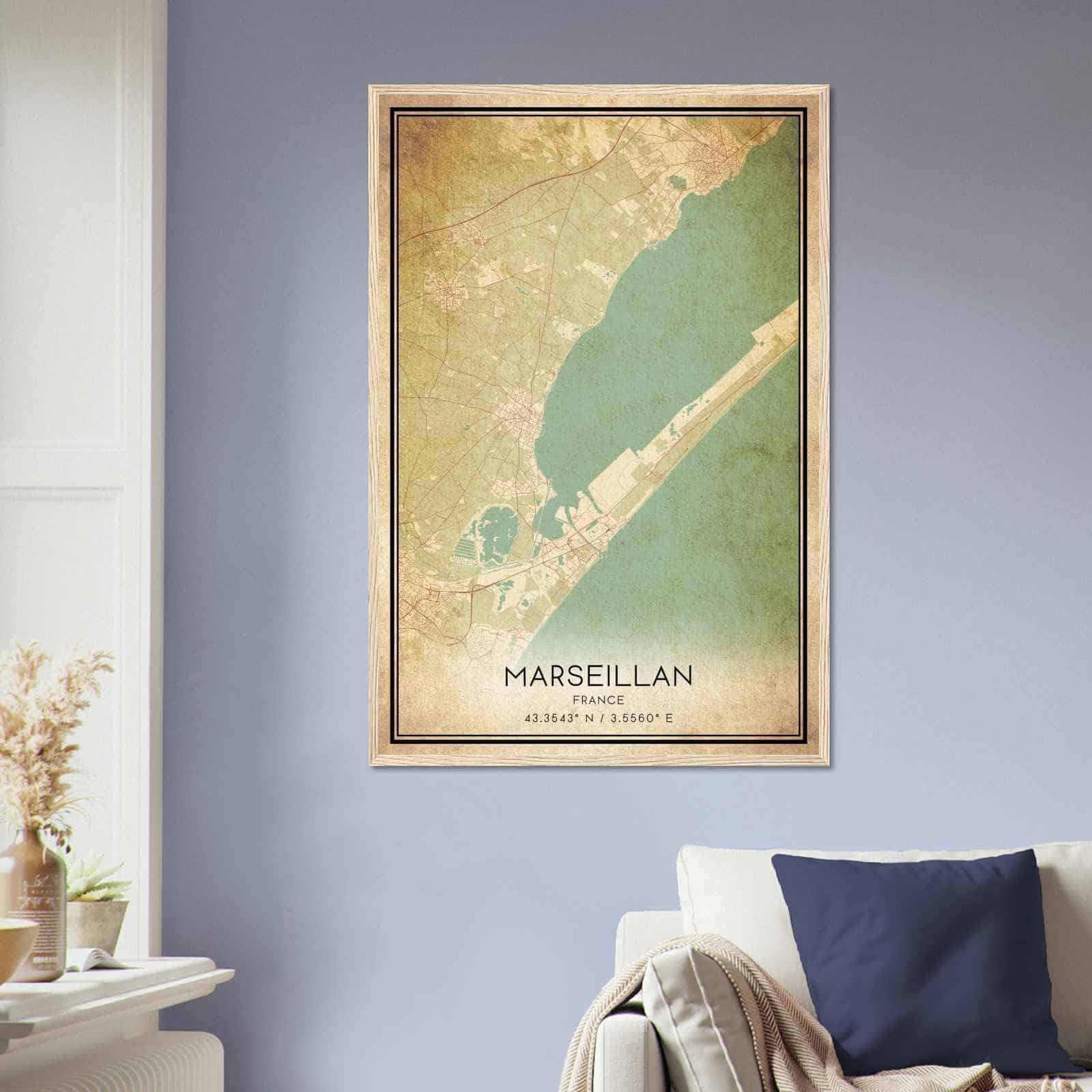 Deerfield Kansas Map Poster, Modern Home Decor Wall Art Print (Copy)