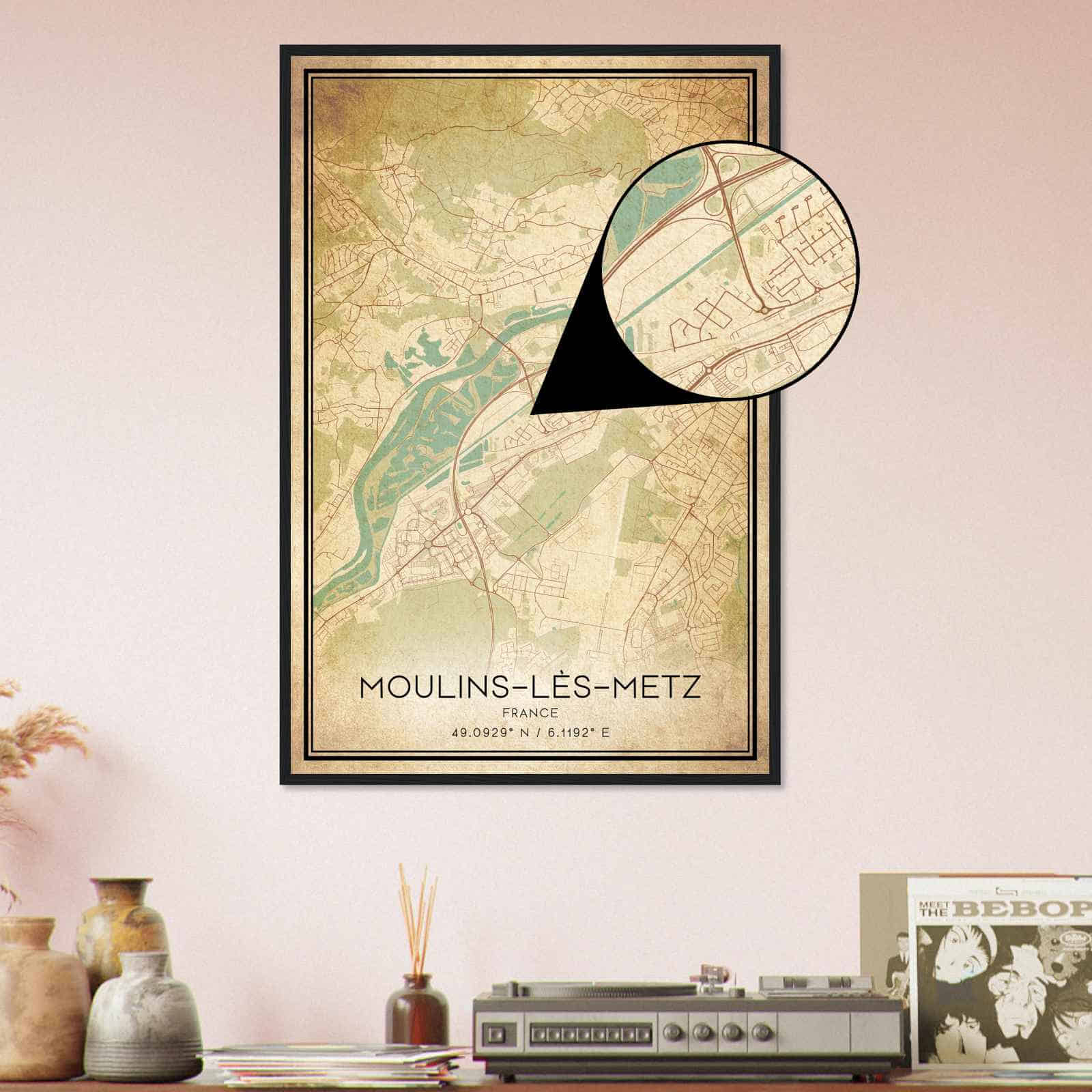 Deerfield Kansas Map Poster, Modern Home Decor Wall Art Print (Copy)