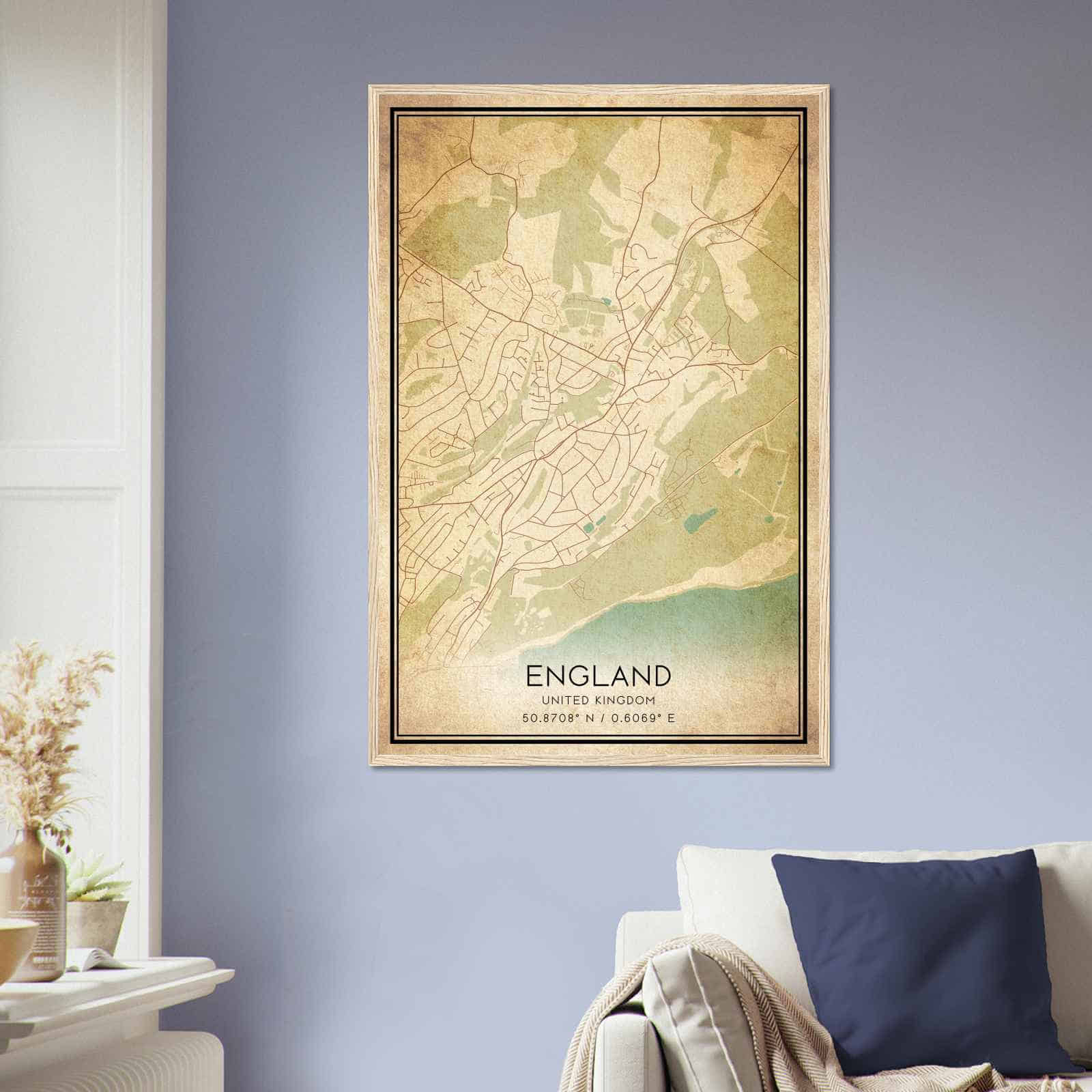 Deerfield Kansas Map Poster, Modern Home Decor Wall Art Print (Copy)