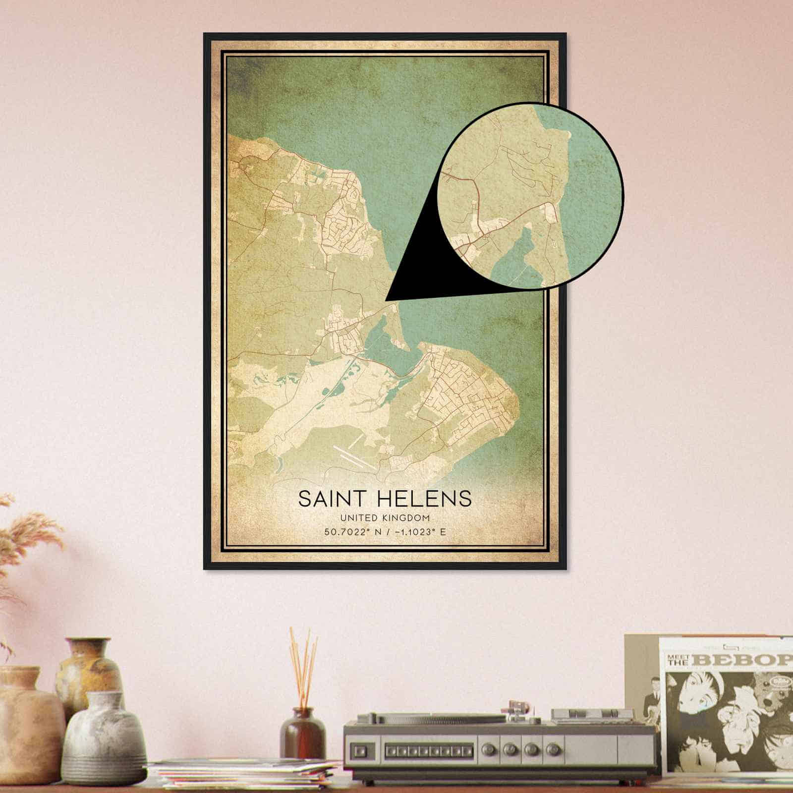 Deerfield Kansas Map Poster, Modern Home Decor Wall Art Print (Copy)