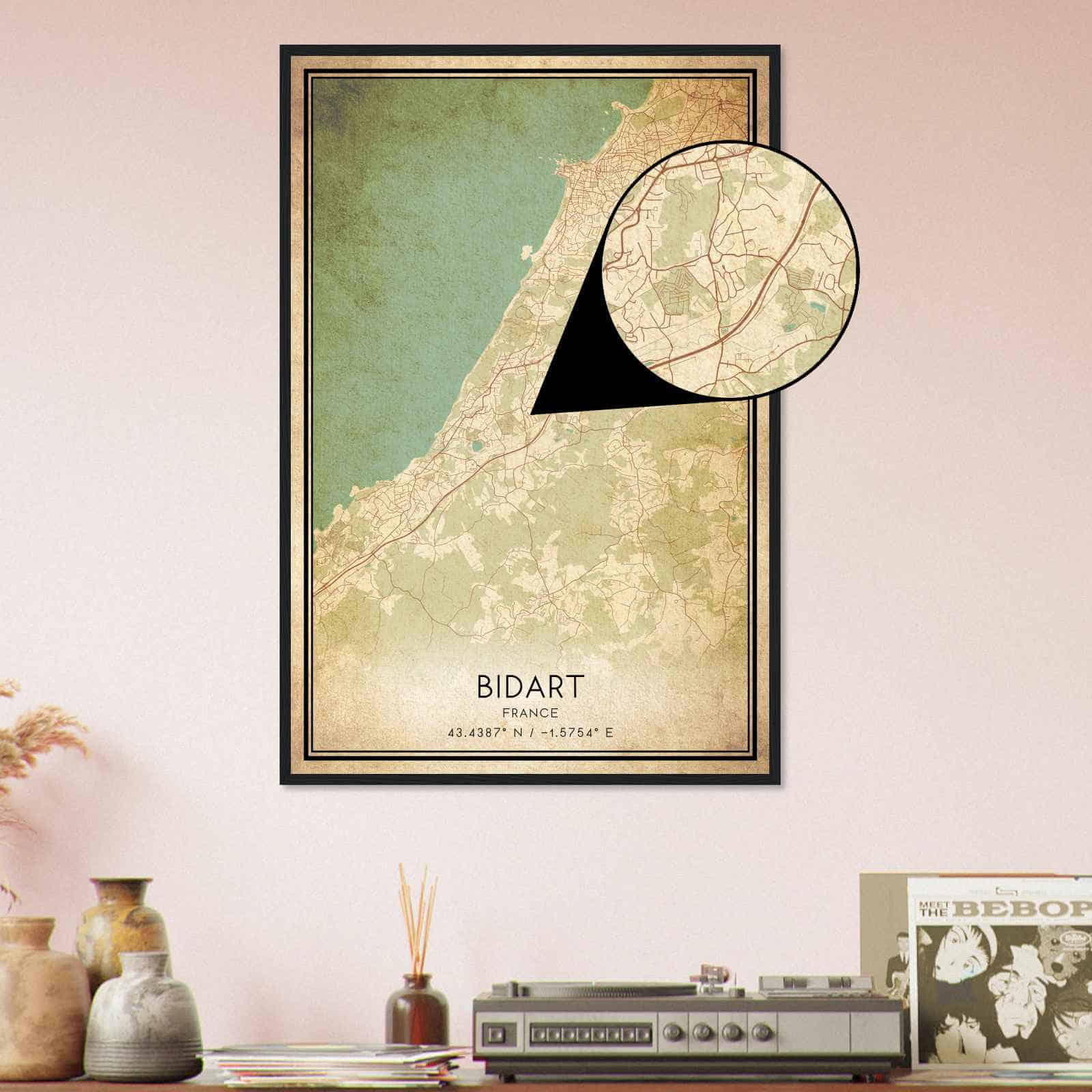 Deerfield Kansas Map Poster, Modern Home Decor Wall Art Print (Copy)