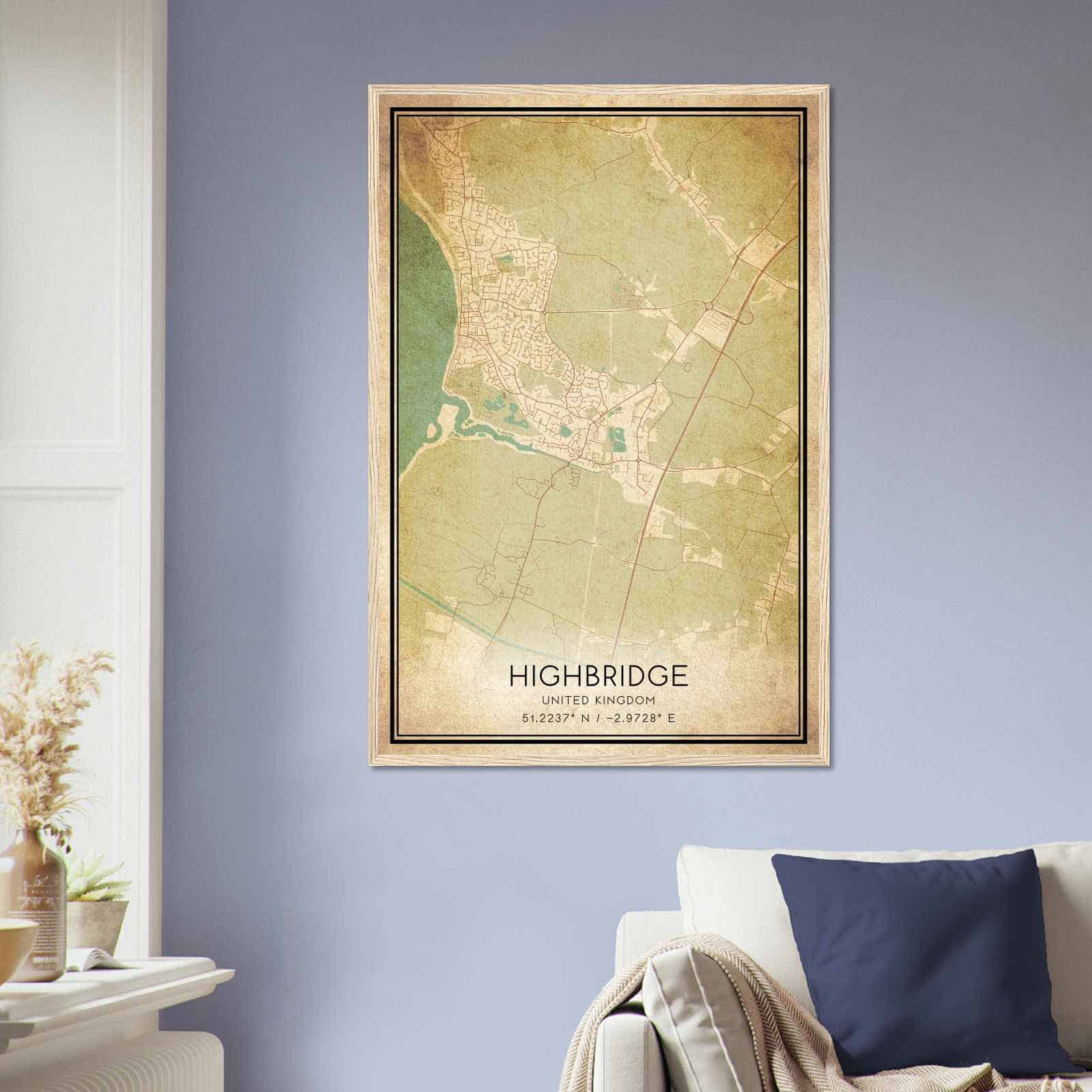 Deerfield Kansas Map Poster, Modern Home Decor Wall Art Print (Copy)