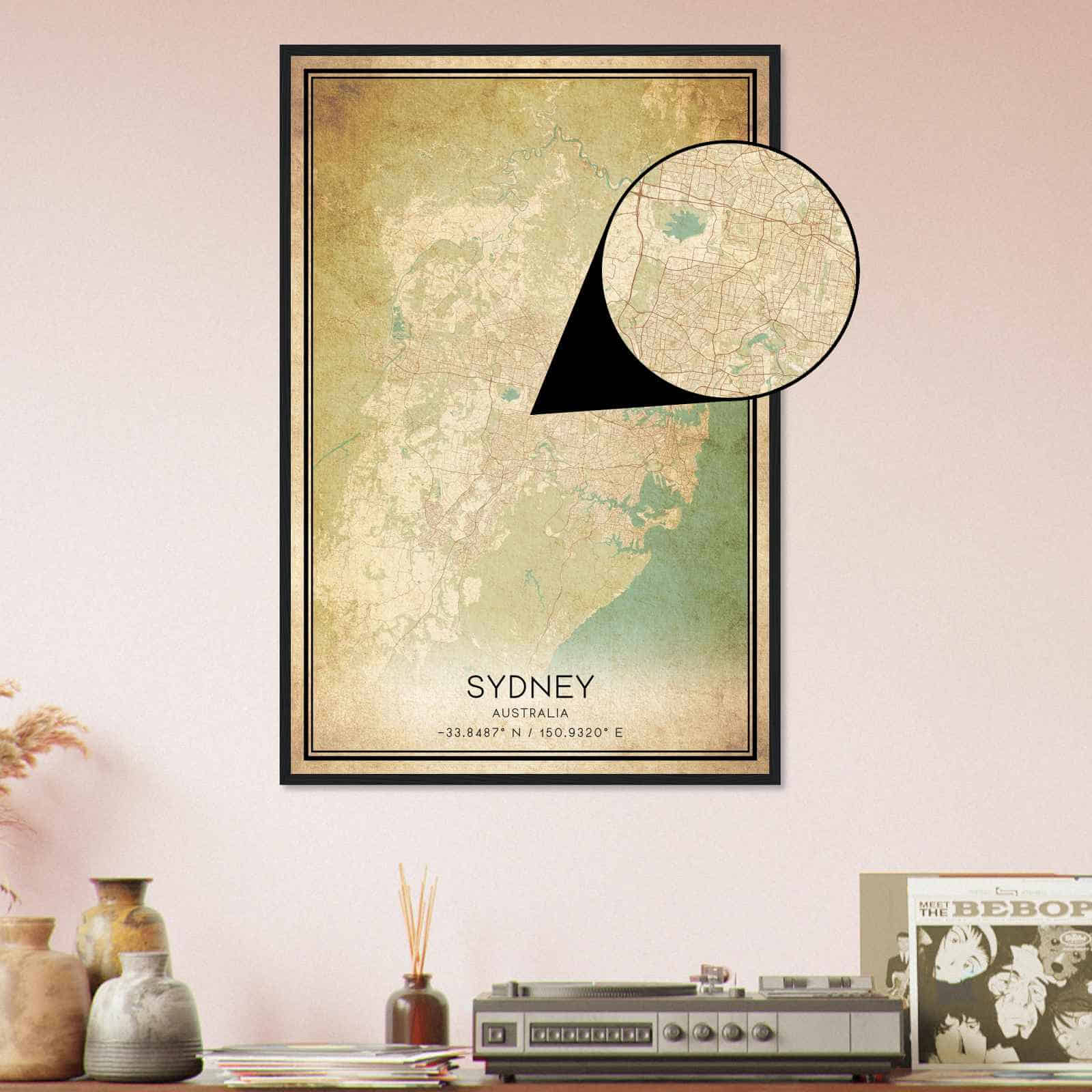 Deerfield Kansas Map Poster, Modern Home Decor Wall Art Print (Copy)