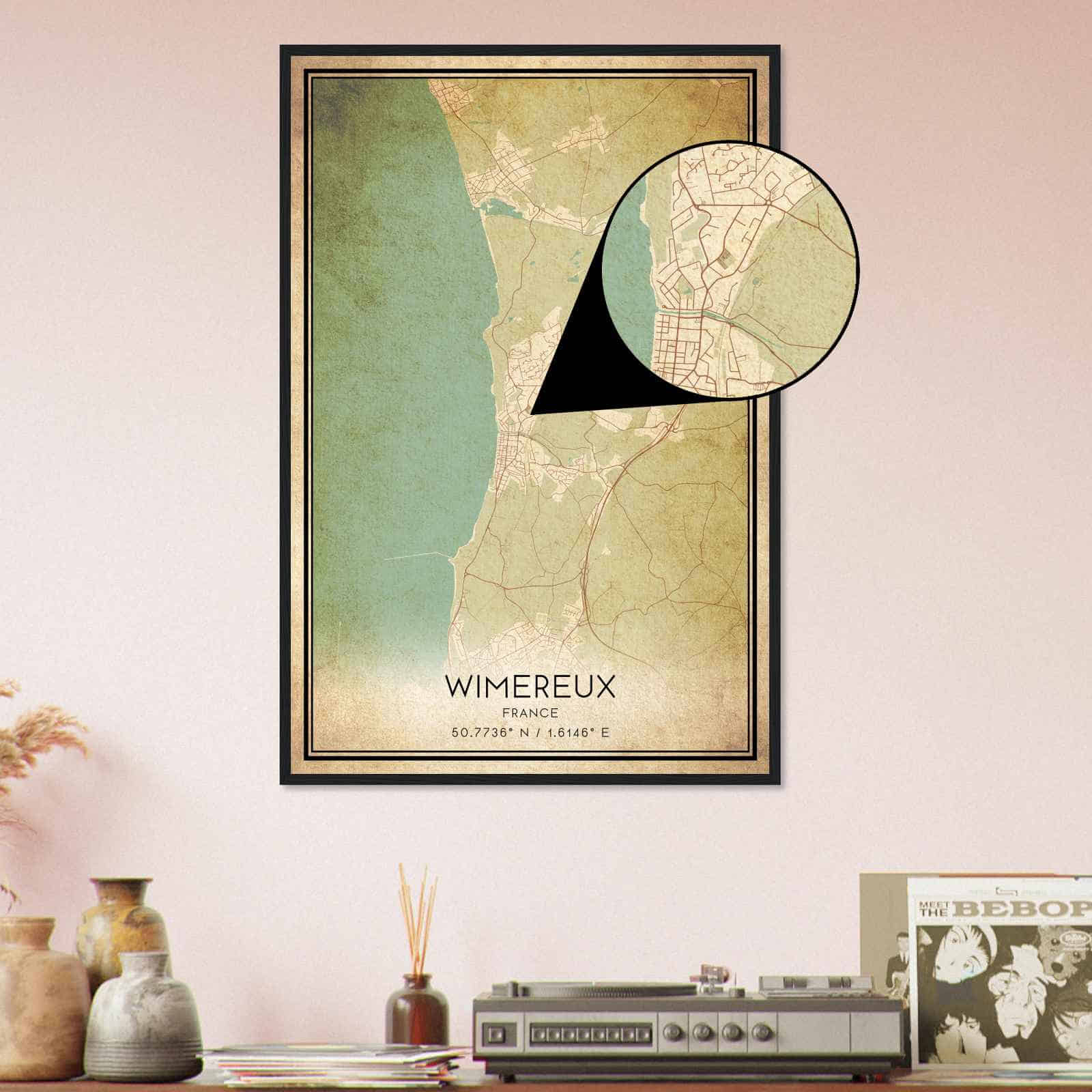 Deerfield Kansas Map Poster, Modern Home Decor Wall Art Print (Copy)