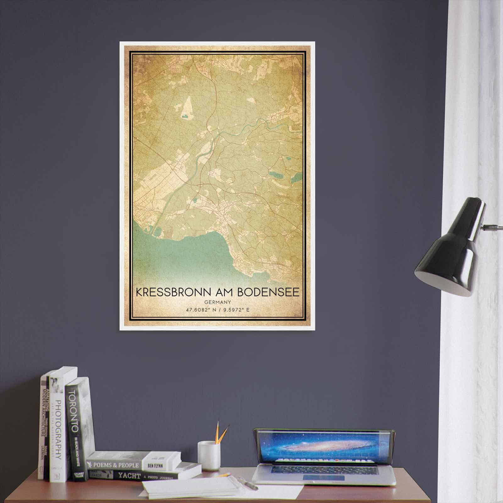 Deerfield Kansas Map Poster, Modern Home Decor Wall Art Print (Copy)