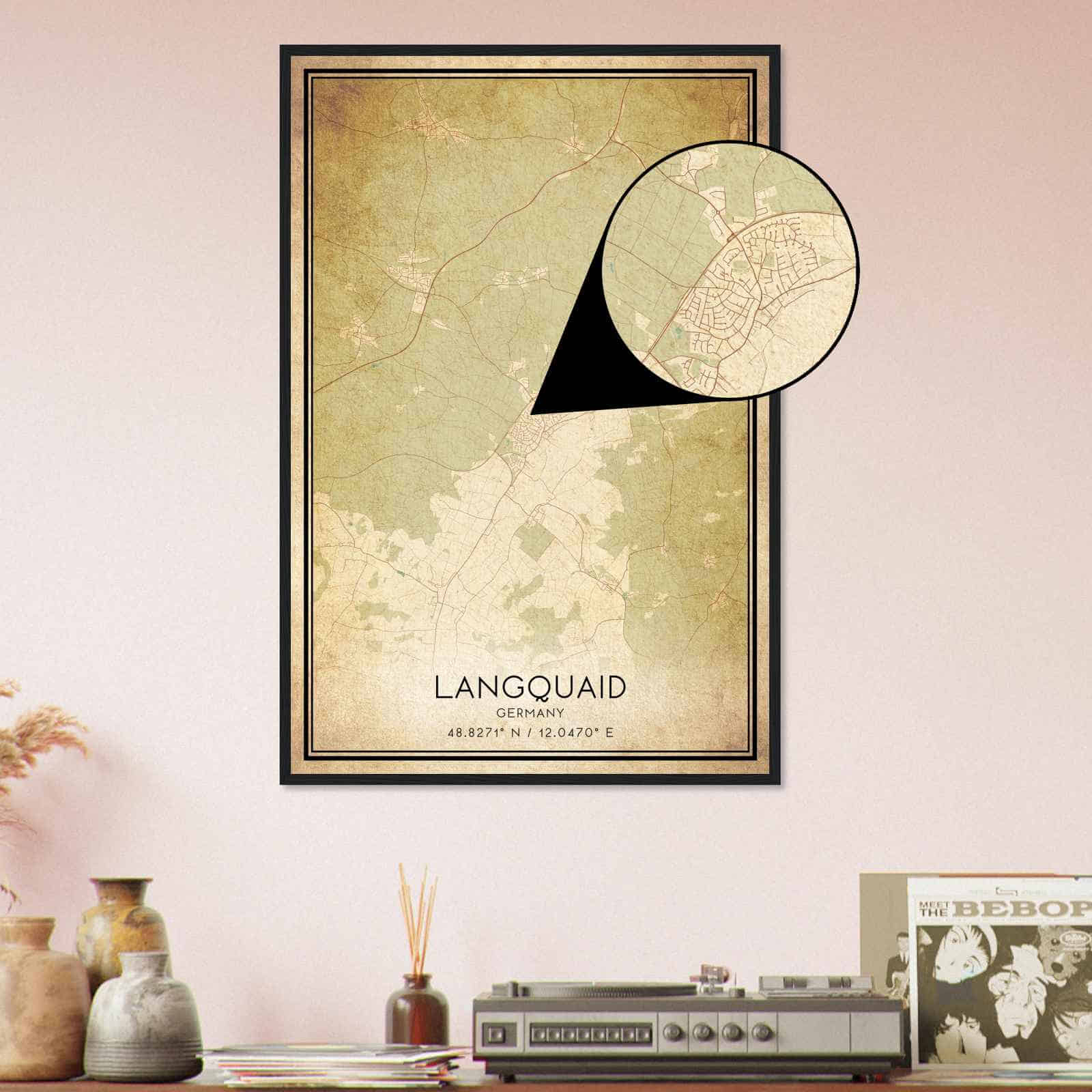 Deerfield Kansas Map Poster, Modern Home Decor Wall Art Print (Copy)