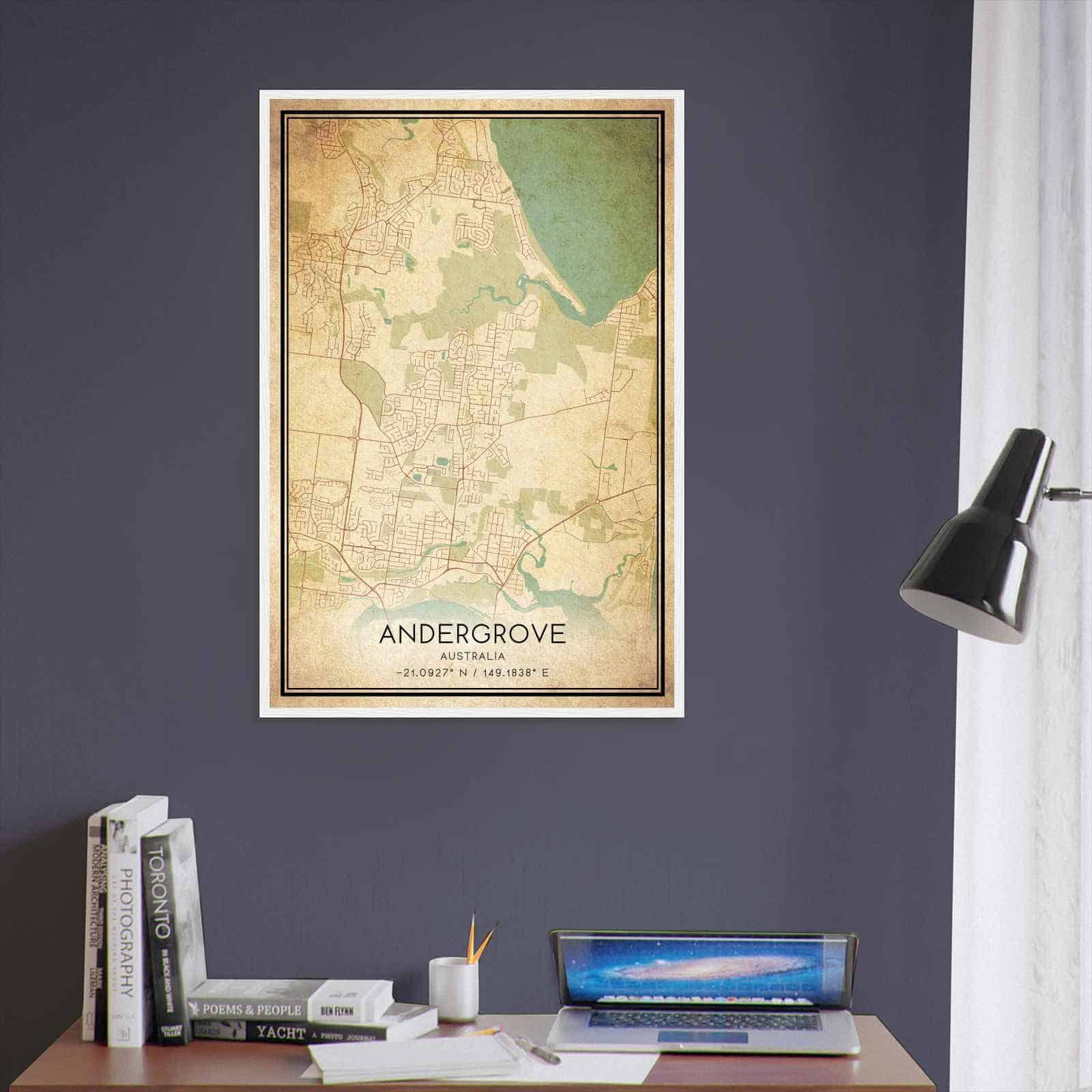 Deerfield Kansas Map Poster, Modern Home Decor Wall Art Print (Copy)