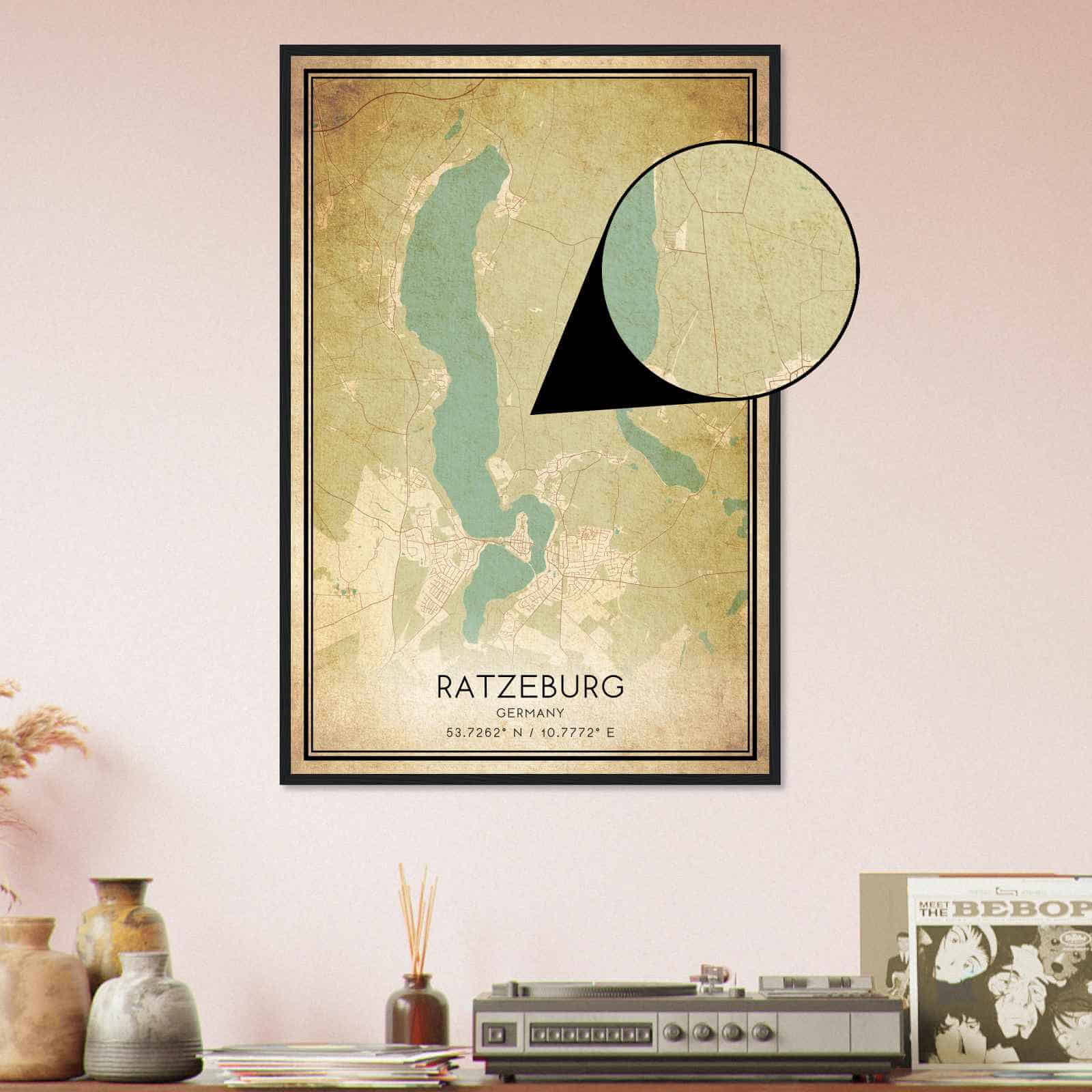 Deerfield Kansas Map Poster, Modern Home Decor Wall Art Print (Copy)