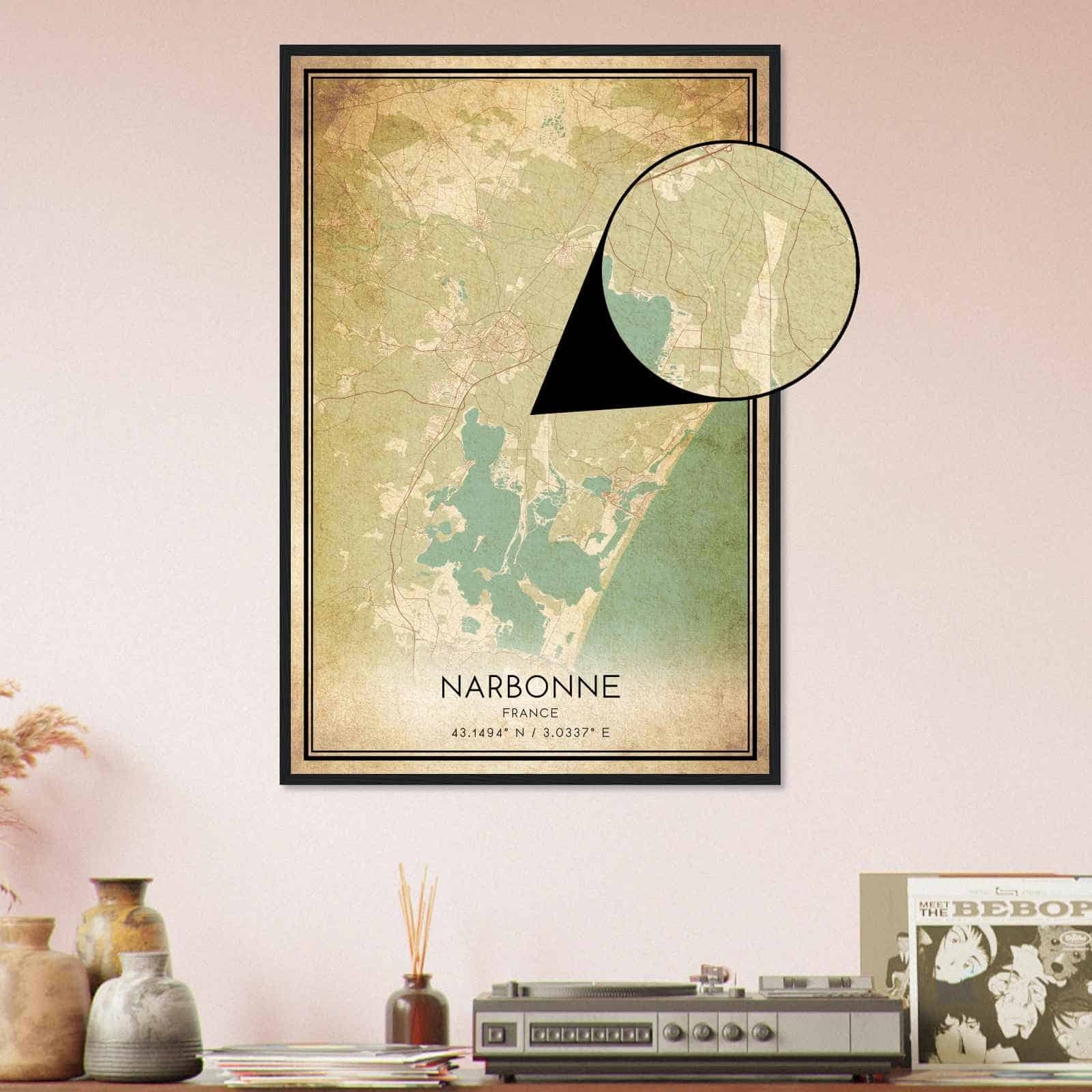 Deerfield Kansas Map Poster, Modern Home Decor Wall Art Print (Copy)