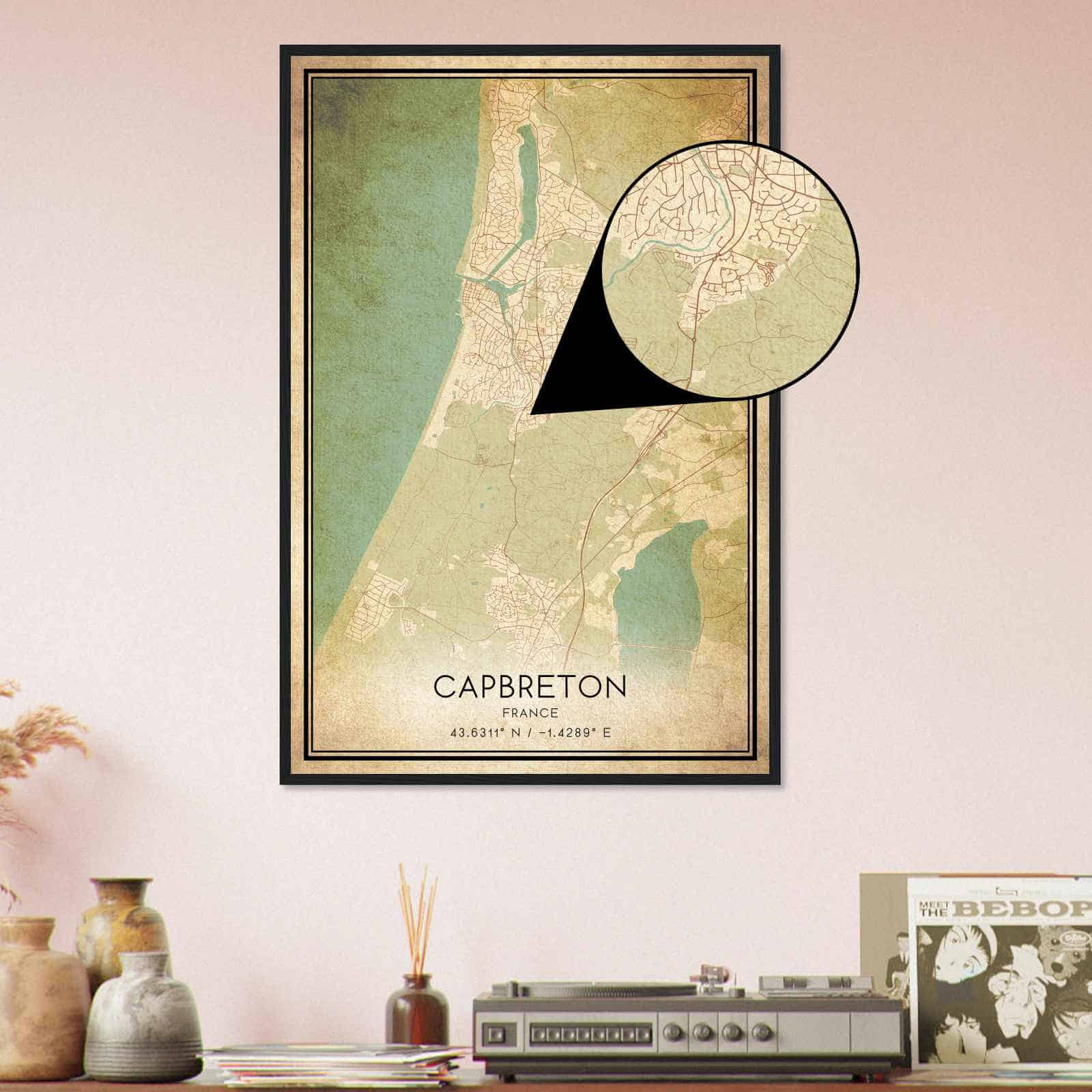Deerfield Kansas Map Poster, Modern Home Decor Wall Art Print (Copy)