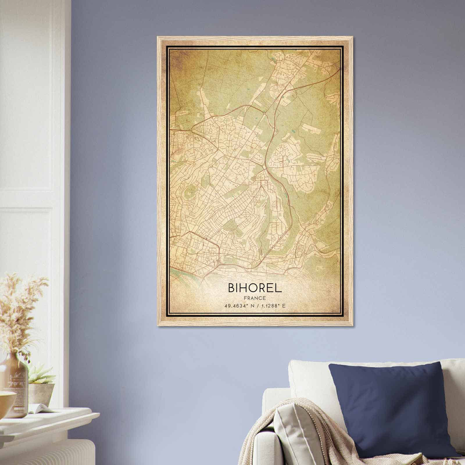 Deerfield Kansas Map Poster, Modern Home Decor Wall Art Print (Copy)
