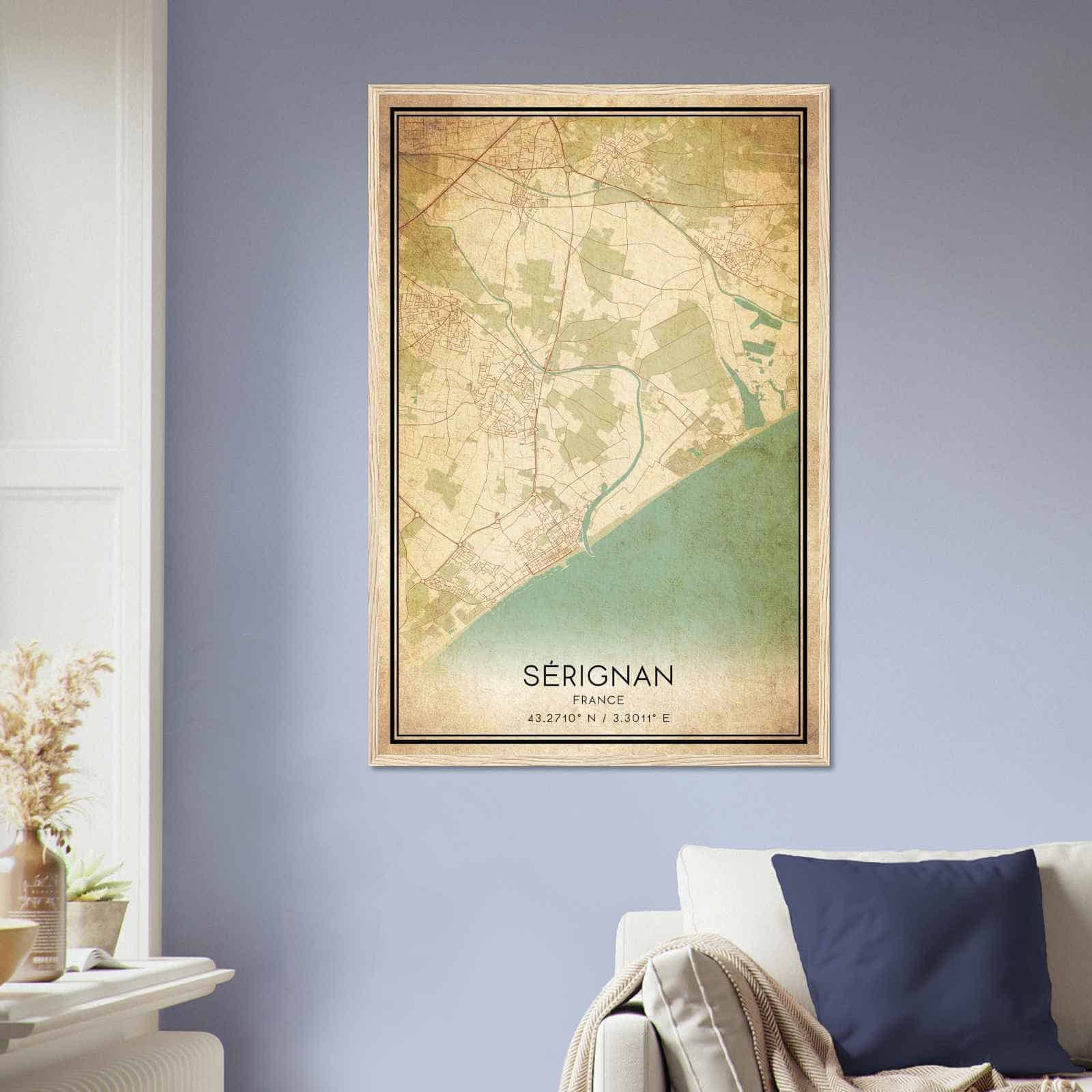 Deerfield Kansas Map Poster, Modern Home Decor Wall Art Print (Copy)