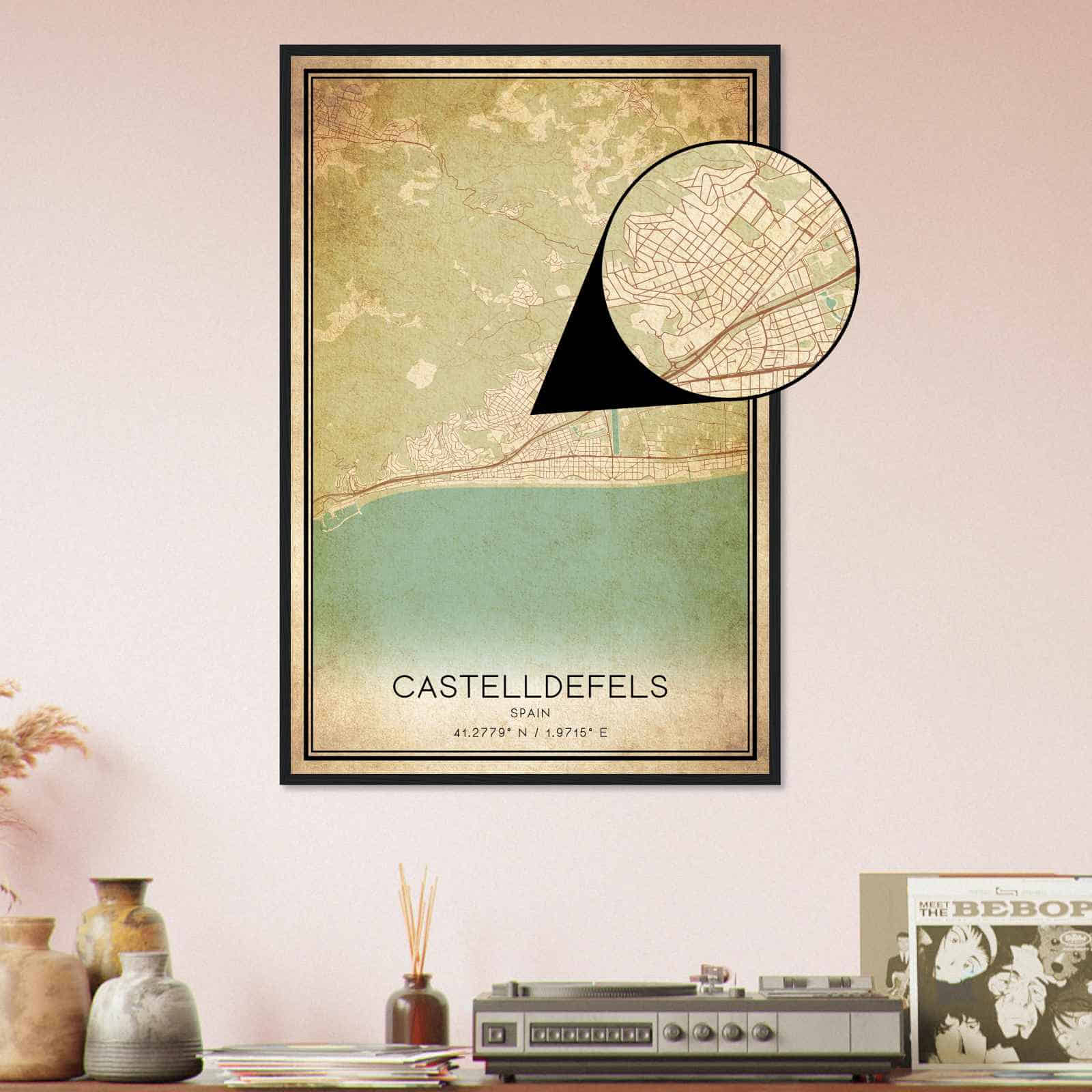 Deerfield Kansas Map Poster, Modern Home Decor Wall Art Print (Copy)