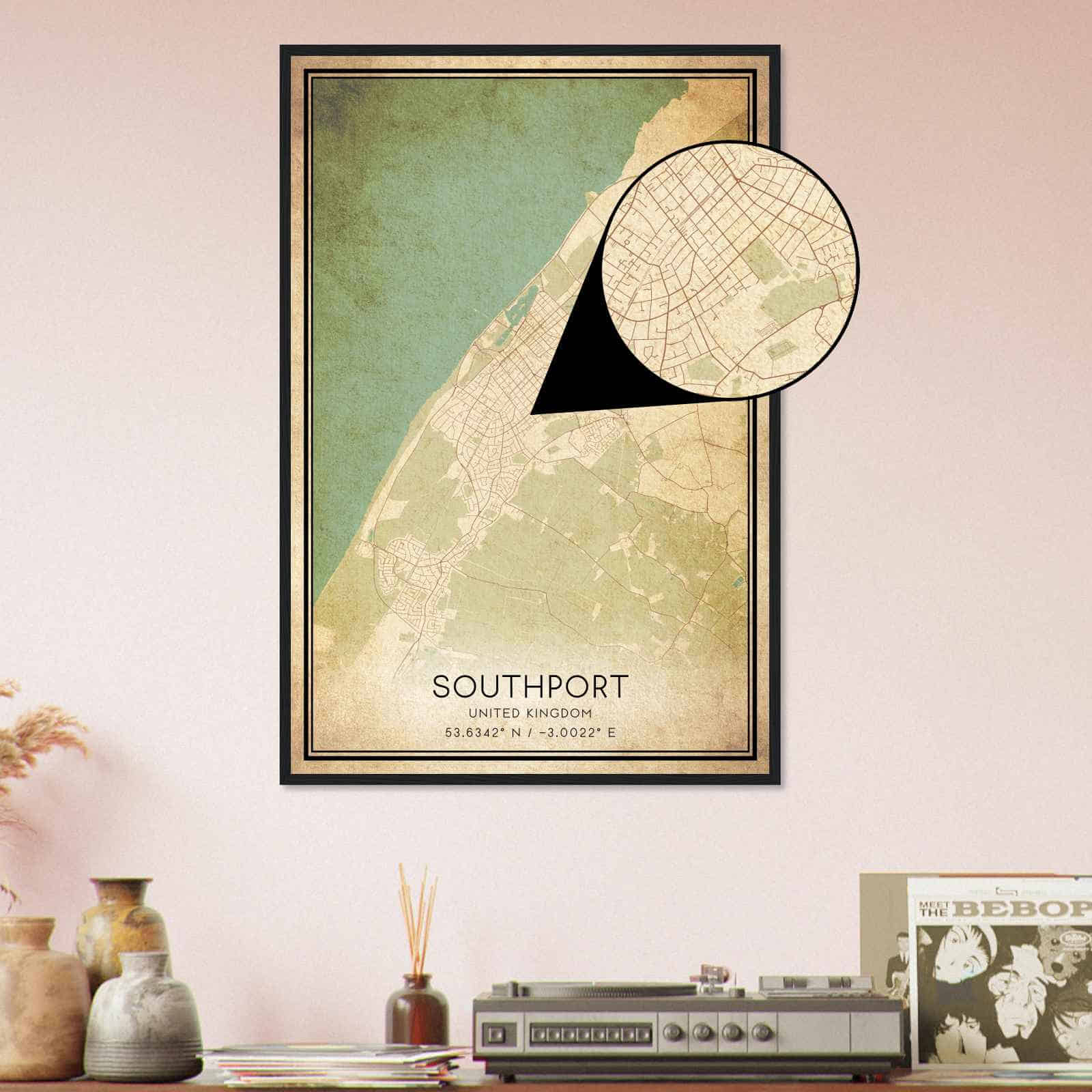 Deerfield Kansas Map Poster, Modern Home Decor Wall Art Print (Copy)