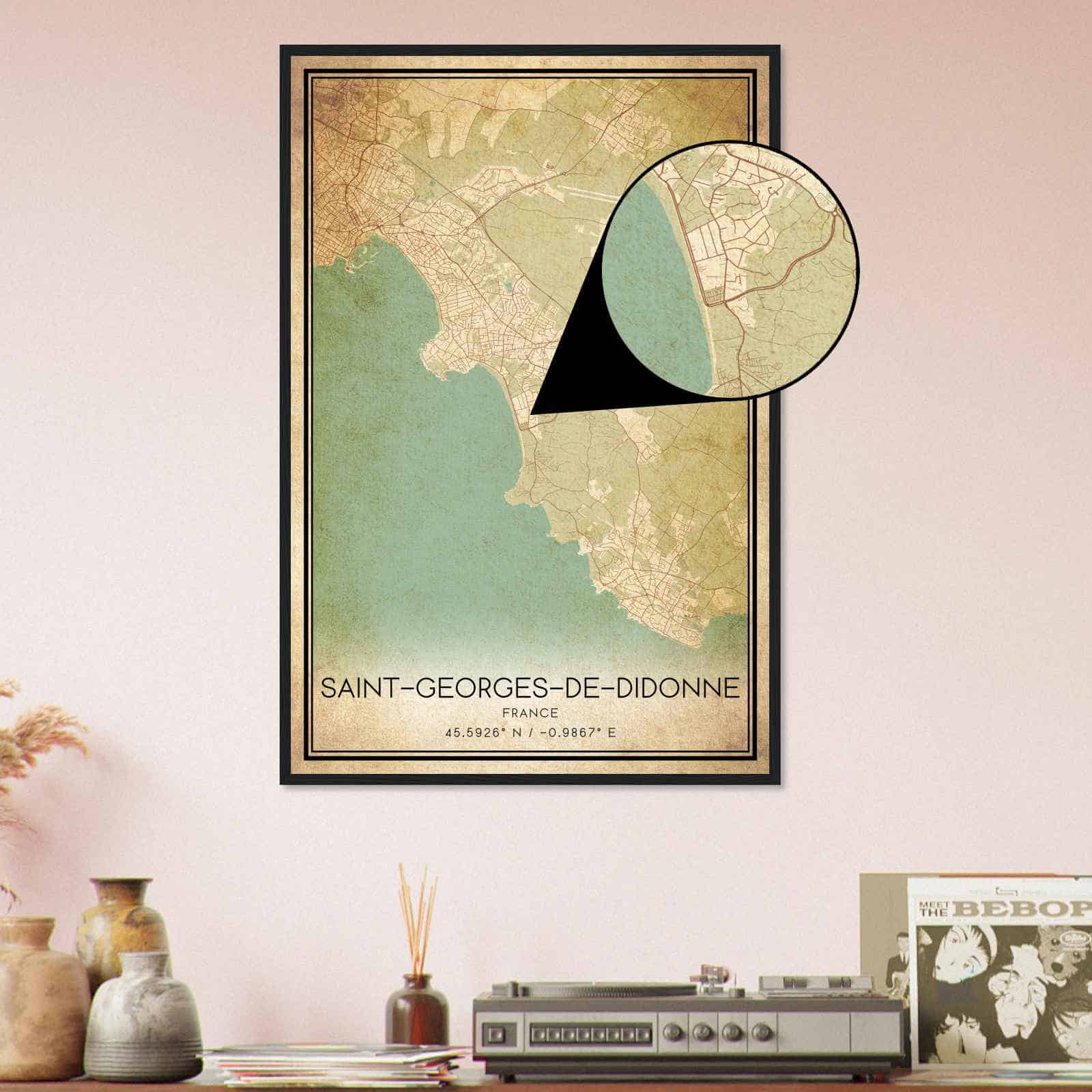 Deerfield Kansas Map Poster, Modern Home Decor Wall Art Print (Copy)
