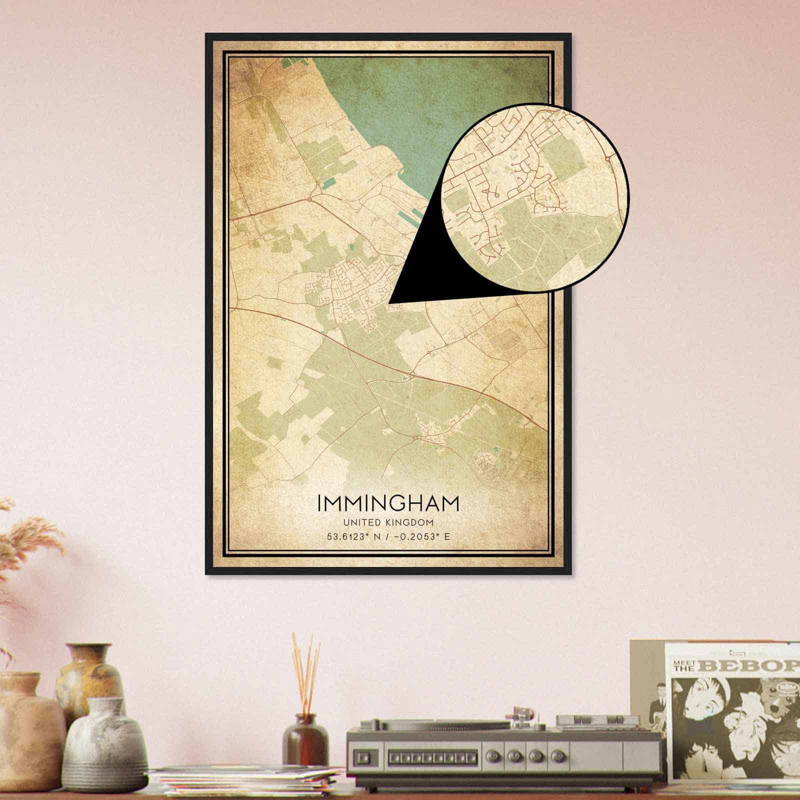 Deerfield Kansas Map Poster, Modern Home Decor Wall Art Print (Copy)
